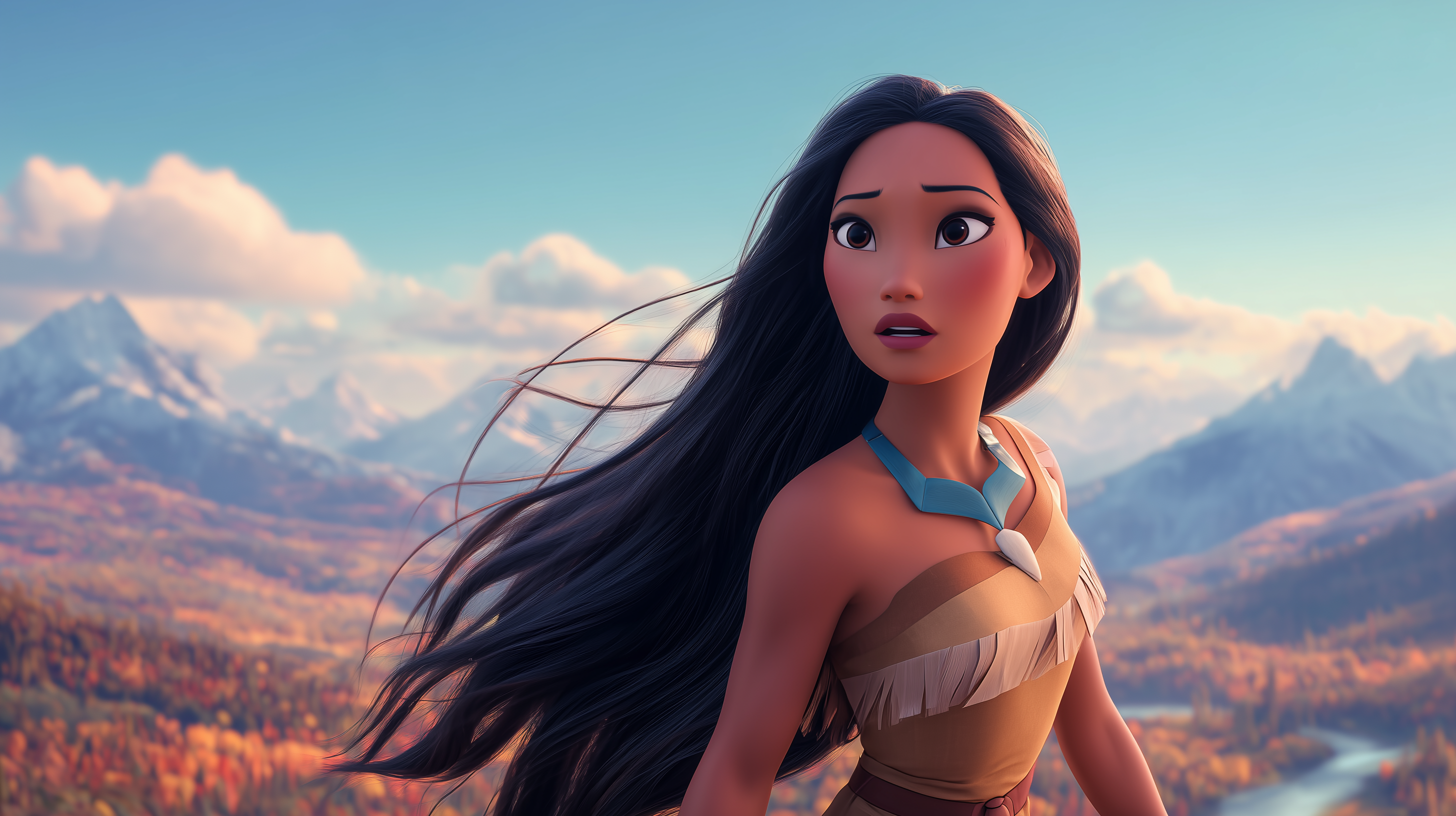 fond d'écran Pocahontas ultrawide 3440x1440 téléchargement gratuit