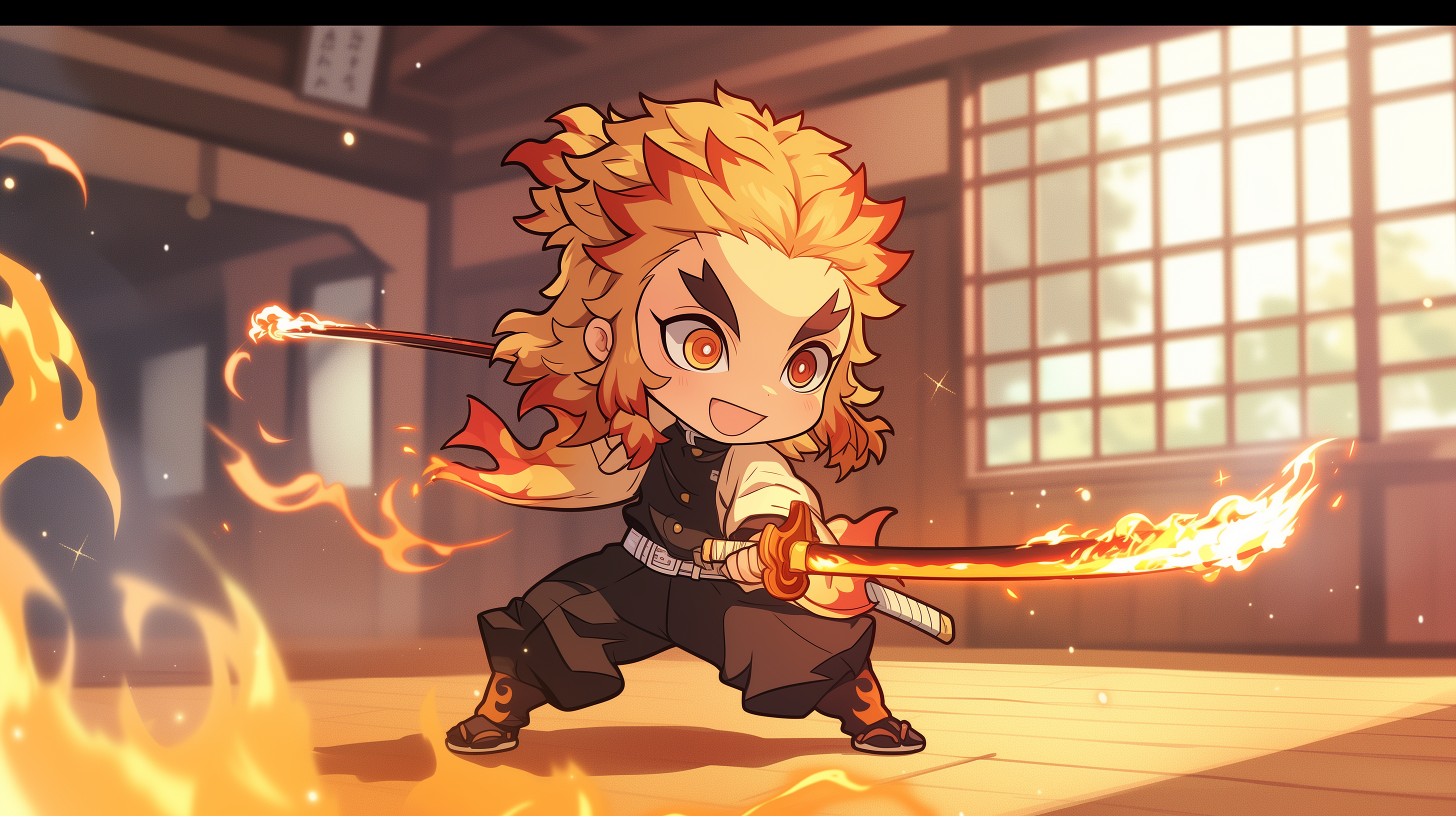 fond d'écran Rengoku Kyoujurou pc 3440x1440 téléchargement gratuit