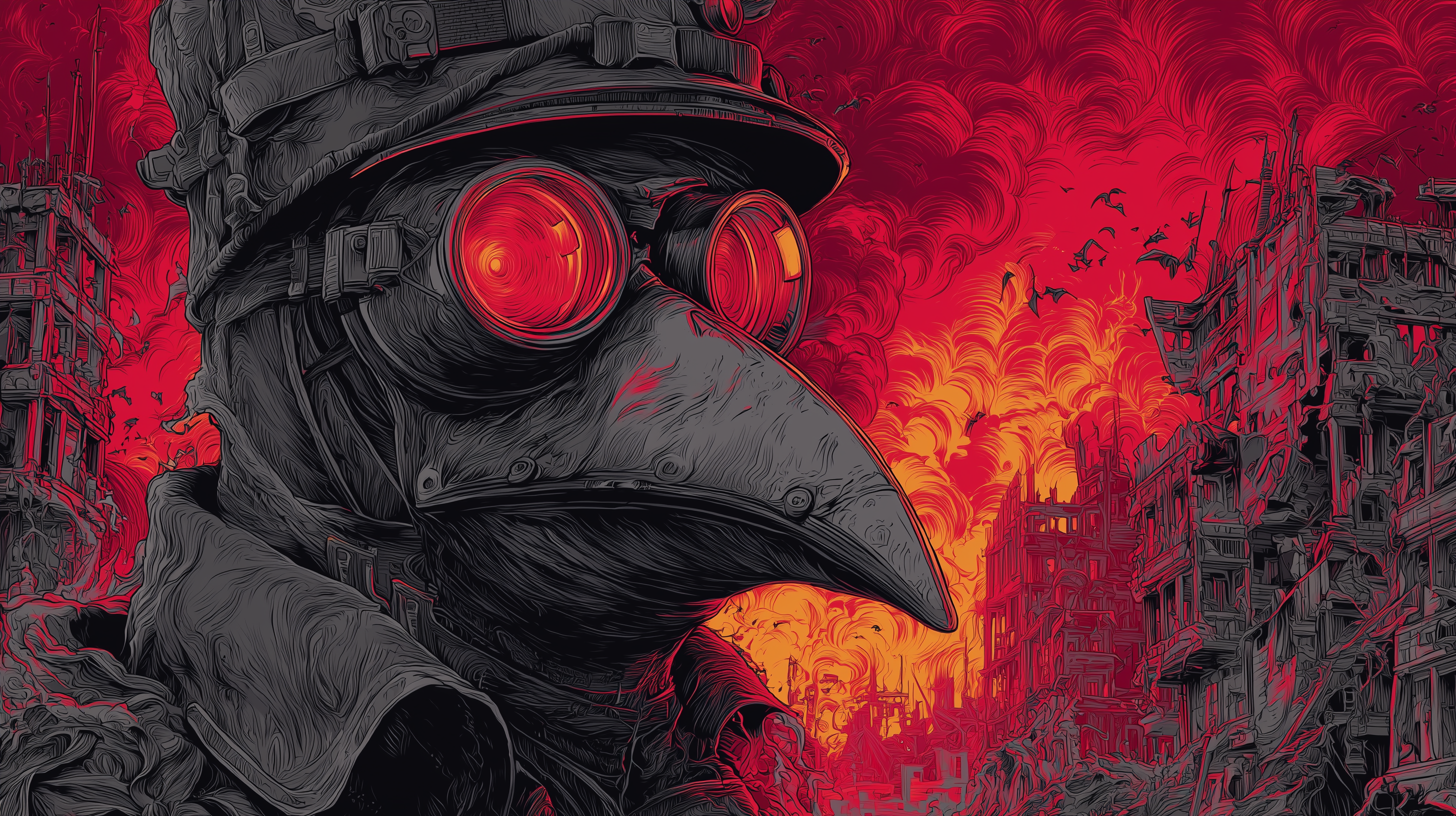 fond d'écran Plague doctor hp windows 11 téléchargement gratuit