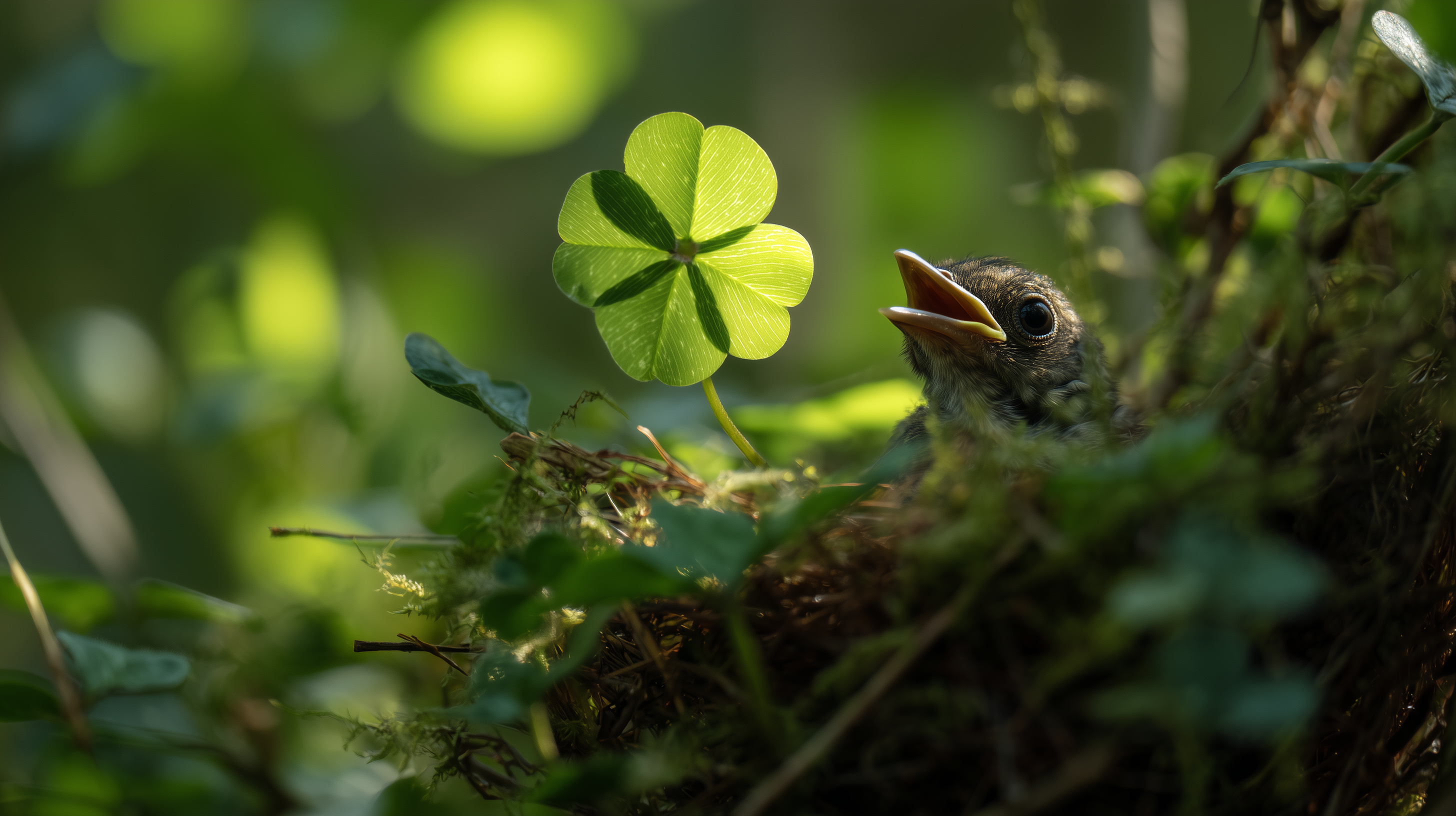 fond d'écran Trèfle à quatre feuilles 2560x1600 hd téléchargement gratuit