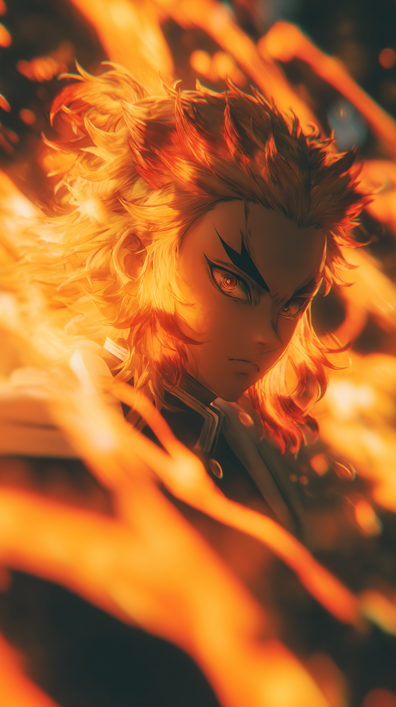 fond d'écran Rengoku Kyoujurou 4k iphone télécharger gratuit
