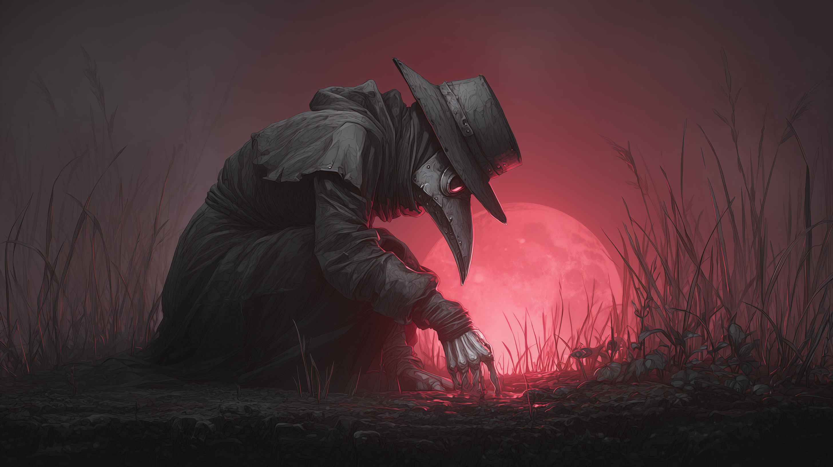 fond d'écran Plague doctor pc 4k 1920x1080 téléchargement gratuit