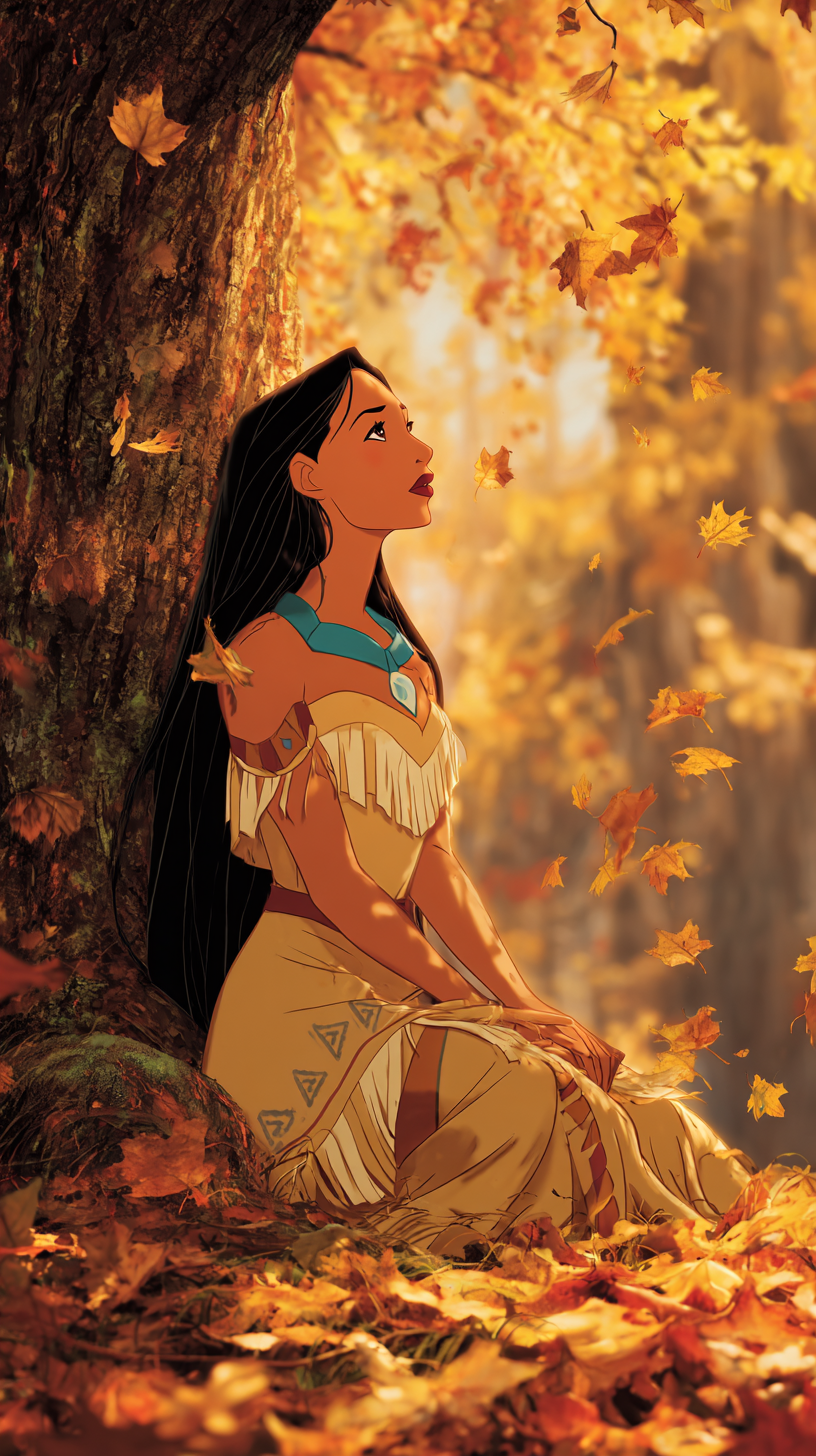 fond d'écran Pocahontas android 4k gratuit