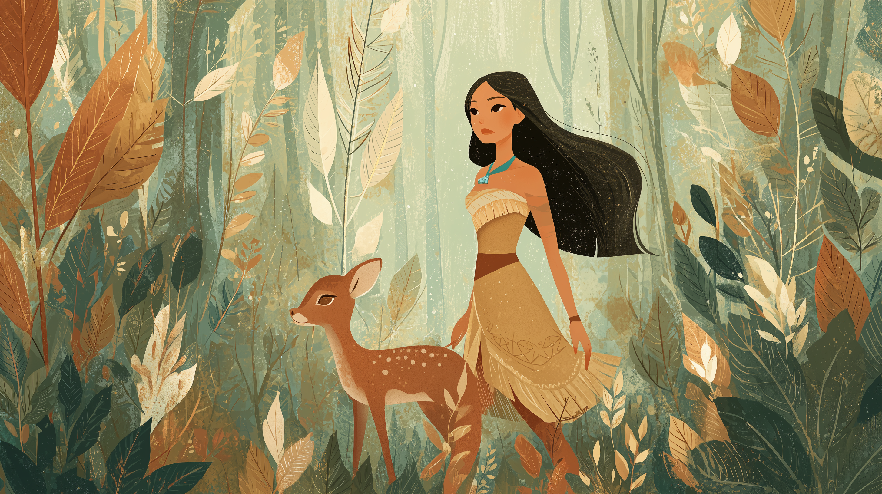 fond d'écran Pocahontas 16:9 hd téléchargement gratuit