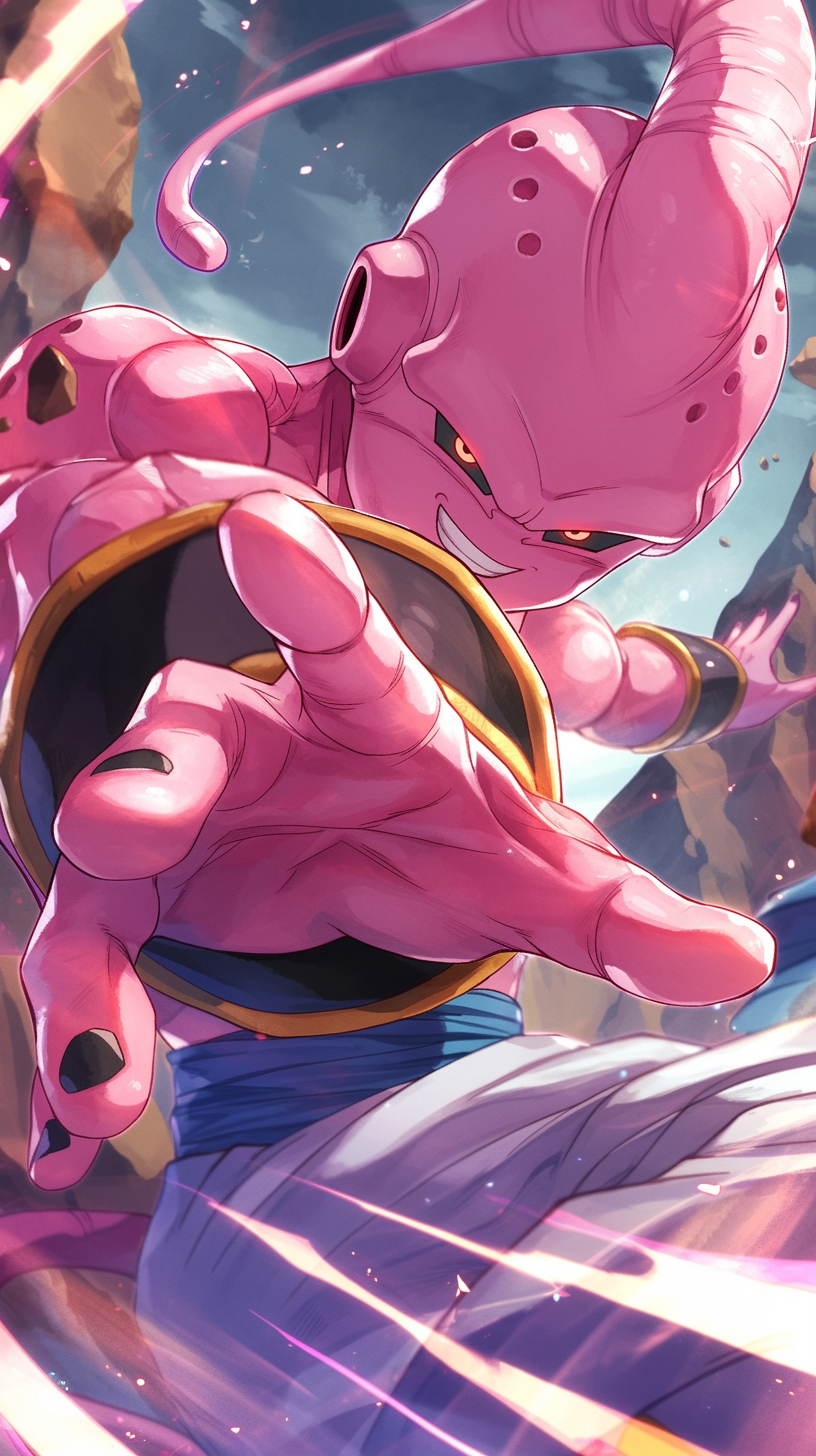 iphone fond d'écran Majin Buu kawaii télécharger gratuit