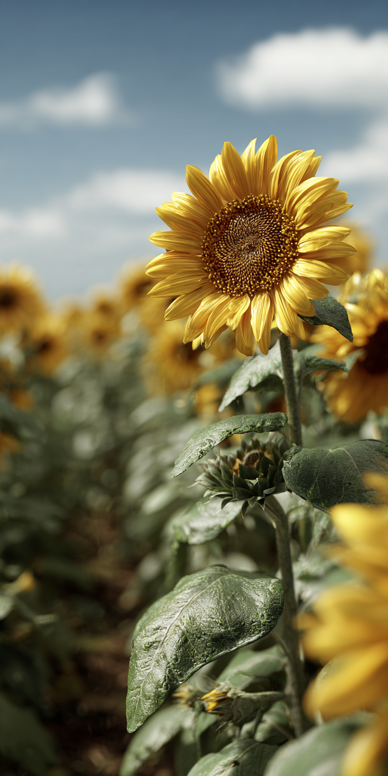 fond d'écran Tournesol iphone 14 pro max gratuit