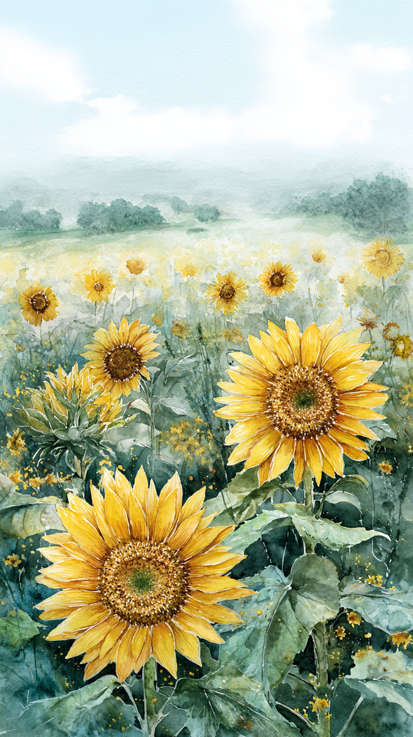 fond d'écran Tournesol iphone 15 télécharger gratuit