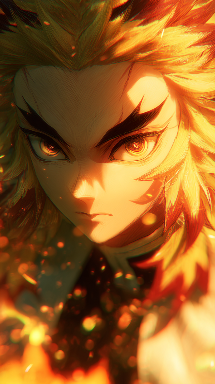 fond d'écran Rengoku Kyoujurou iphone xr gratuit