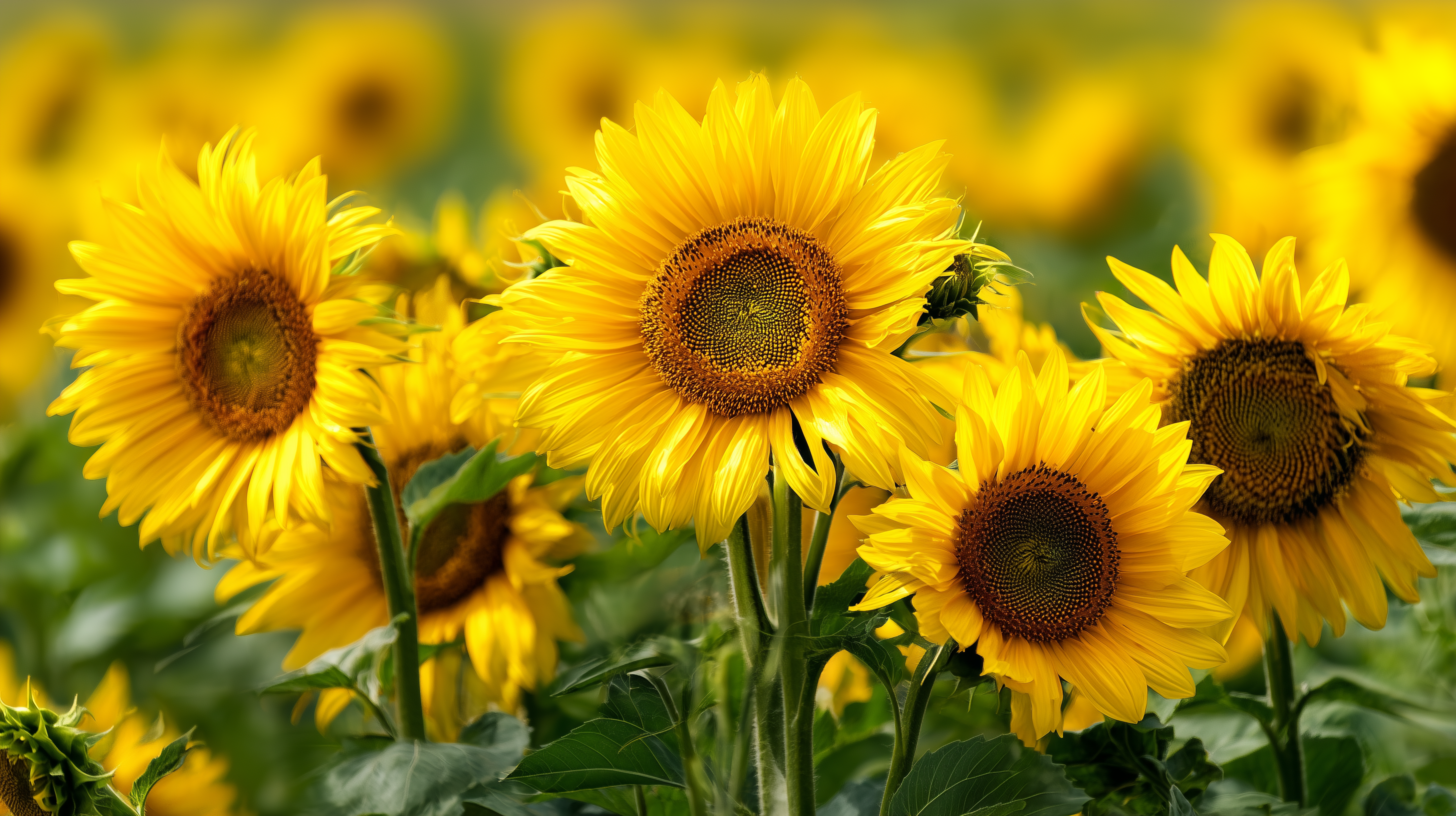 fond d'écran Tournesol 5120x1440 téléchargement gratuit