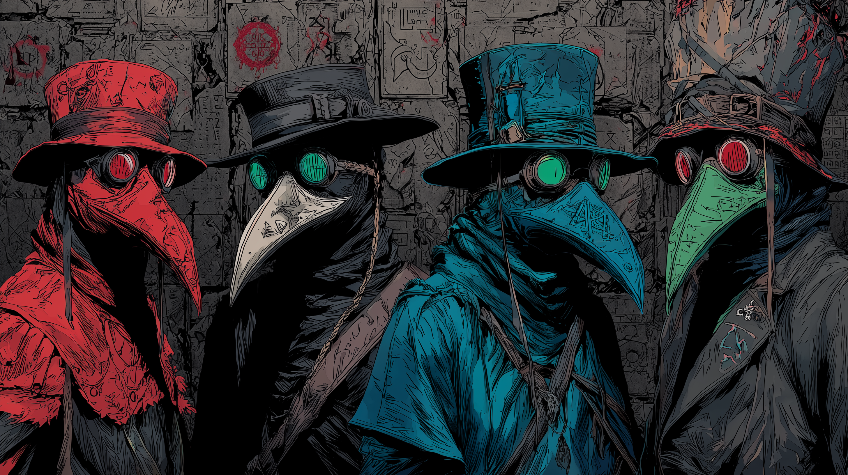 hp fond d'écran Plague doctor téléchargement gratuit