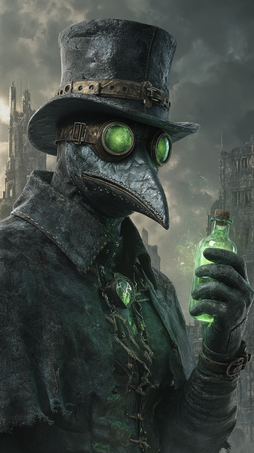 fond d'écran Plague doctor iphone 16 télécharger gratuit