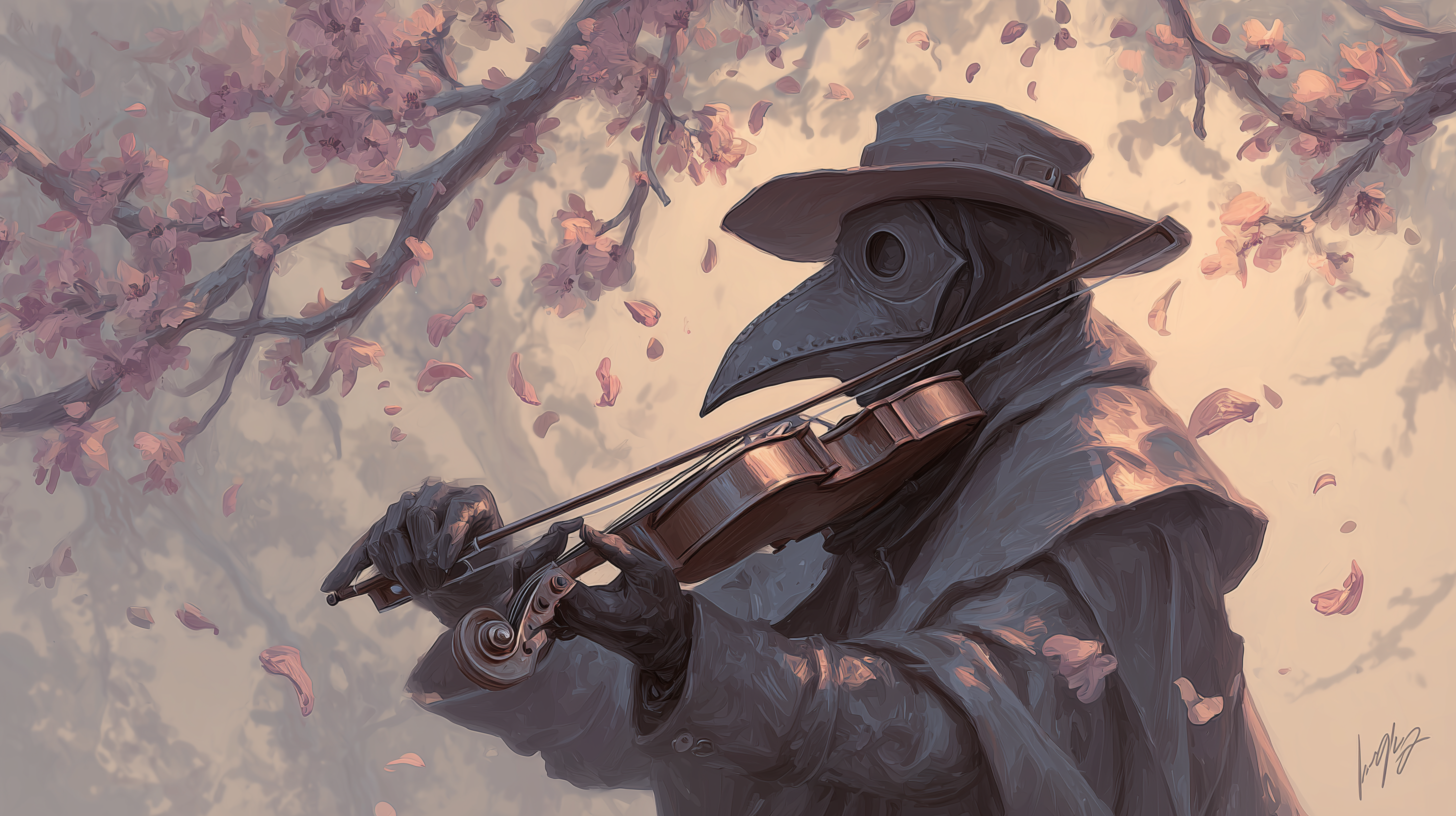 fond d'écran Plague doctor 3840 x 1080 téléchargement gratuit