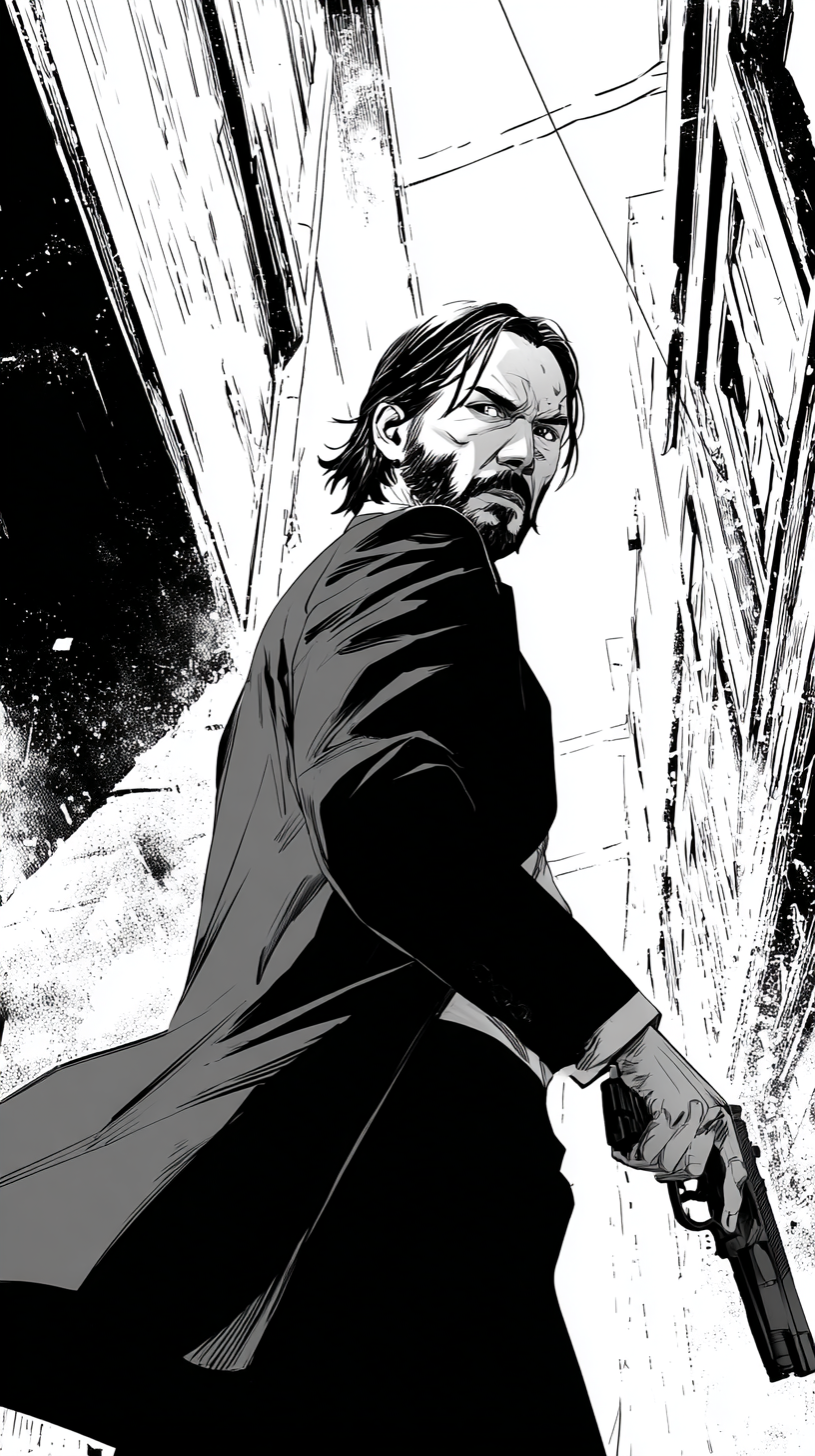 fond d'écran John Wick téléphone Motorola gratuit