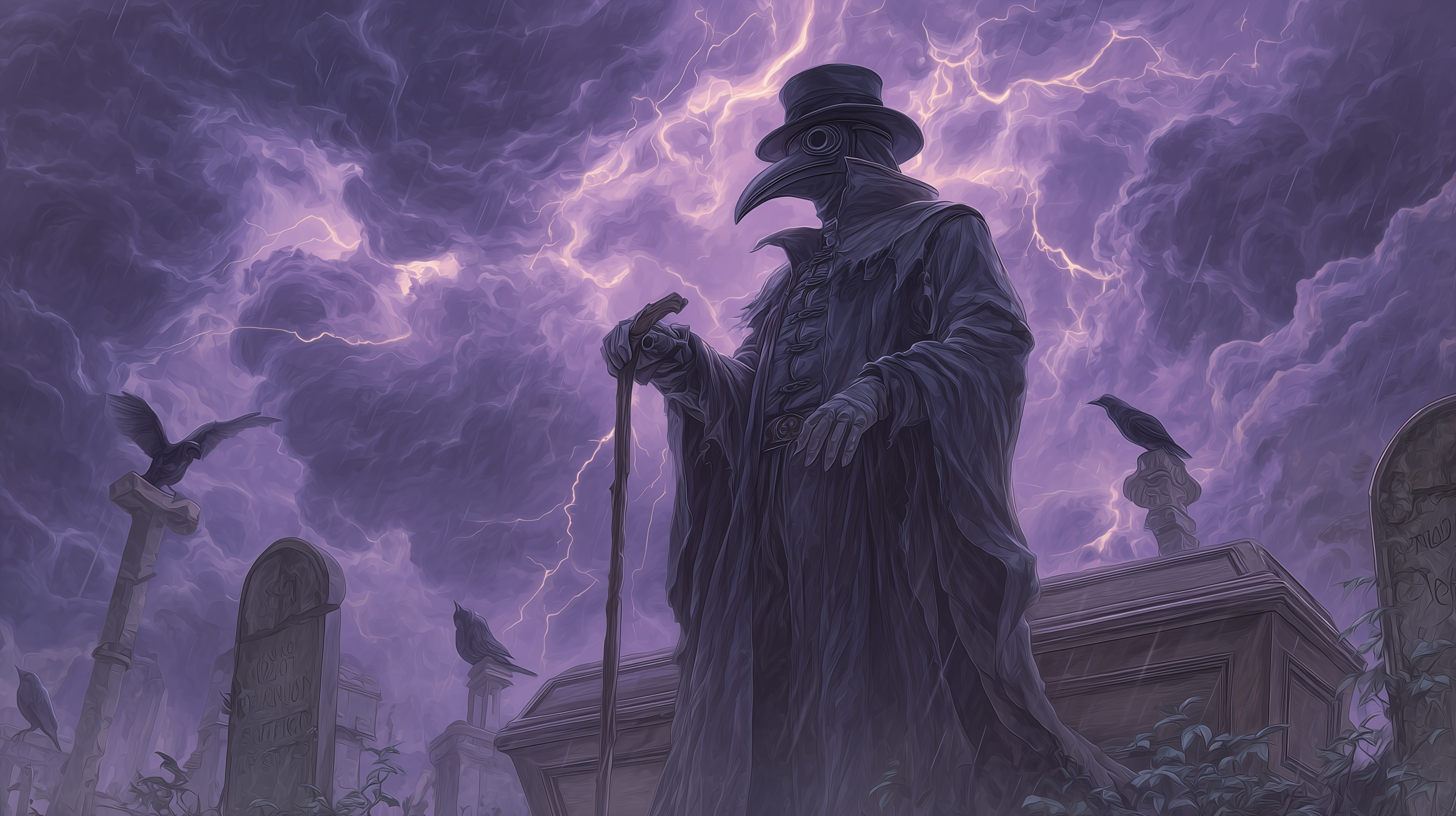 fond d'écran Plague doctor 16:9 téléchargement gratuit