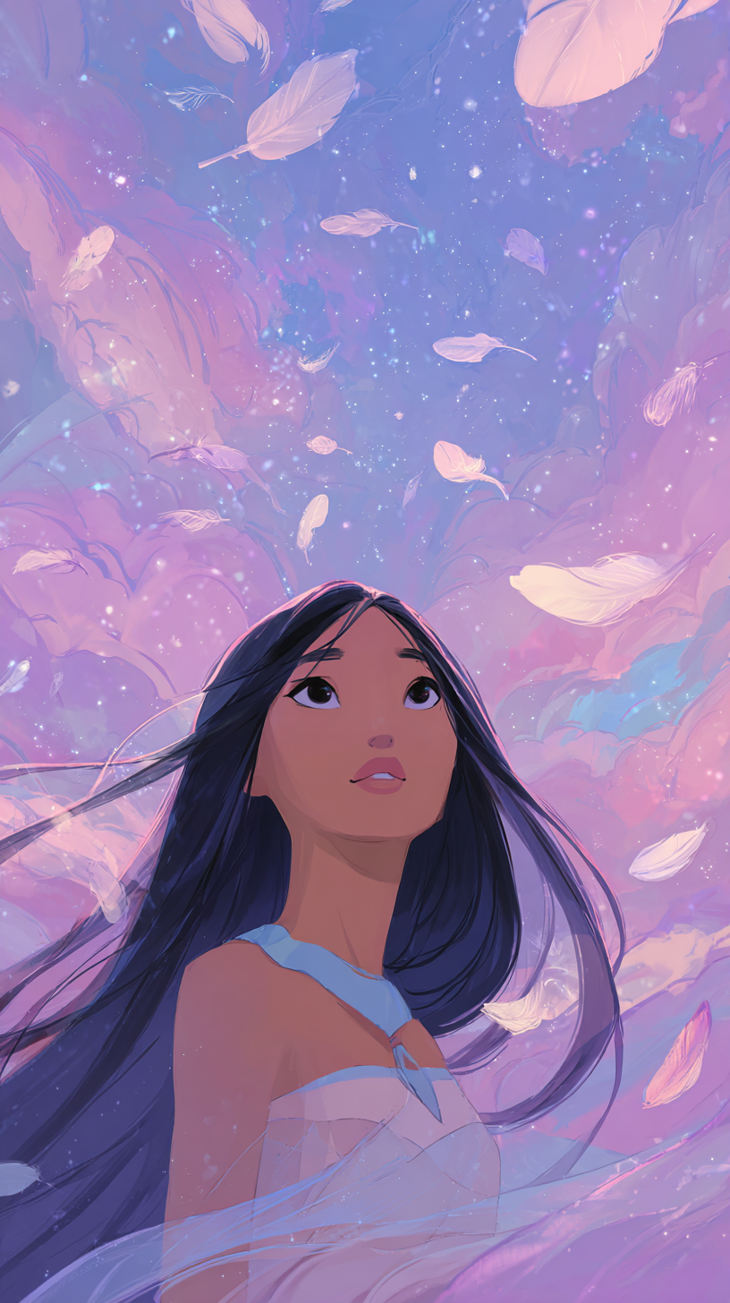 iphone fond d'écran Pocahontas kawaii télécharger gratuit