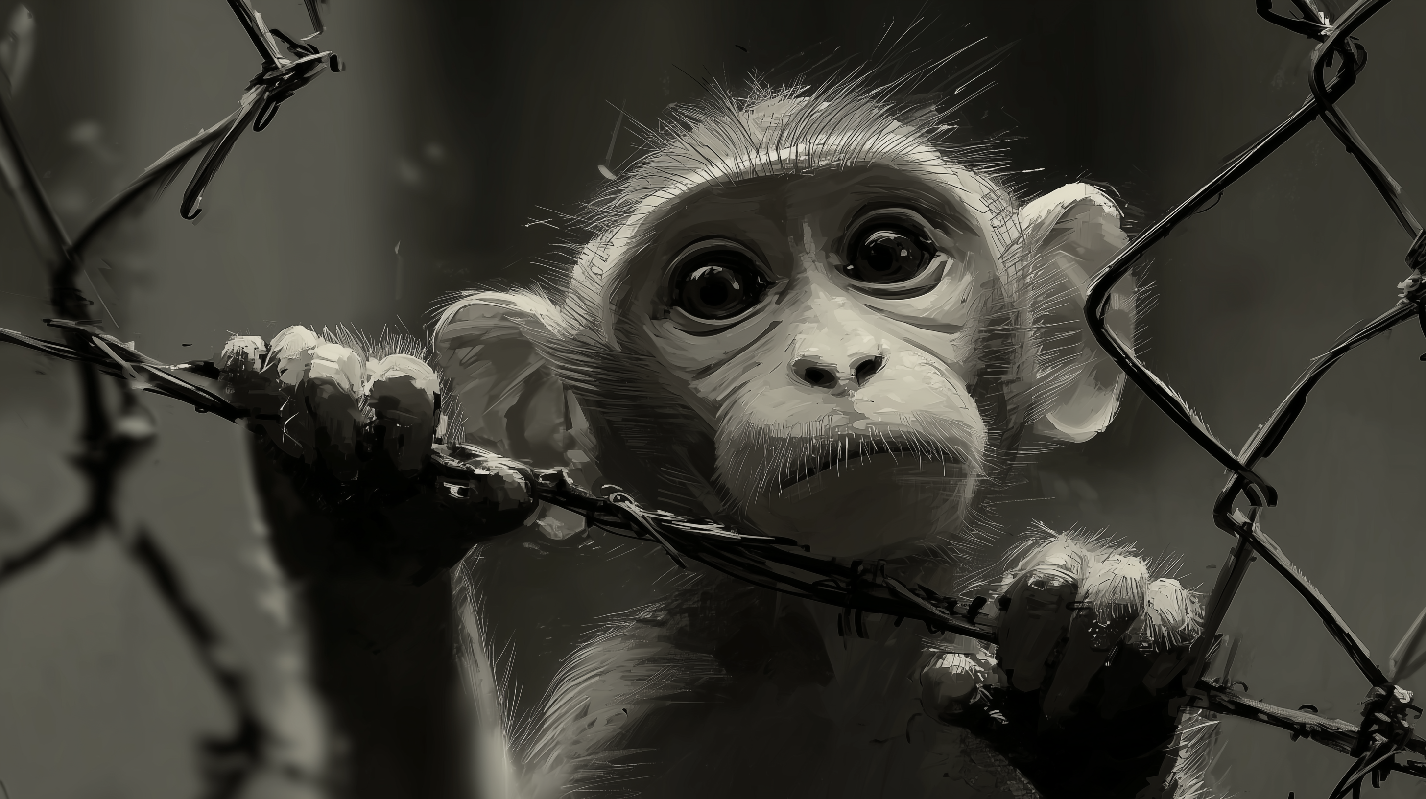 fond d'écran Singe windows 11 1920x1080 téléchargement gratuit