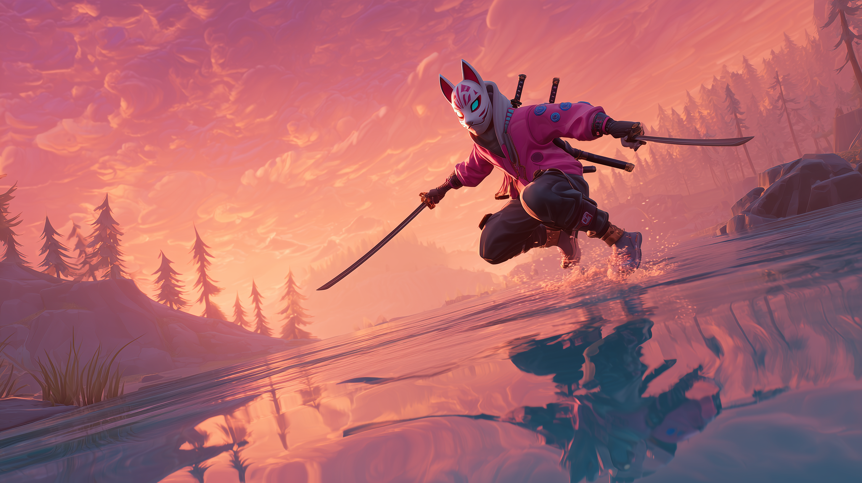 fond d'écran Fortnite 3840x1080 téléchargement gratuit
