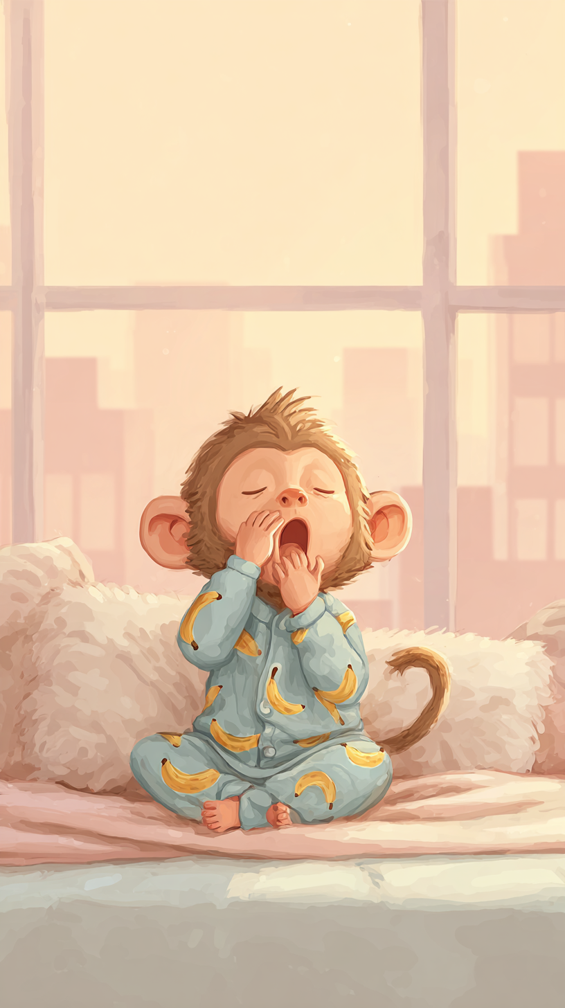 iphone fond d'écran Singe kawaii télécharger gratuit