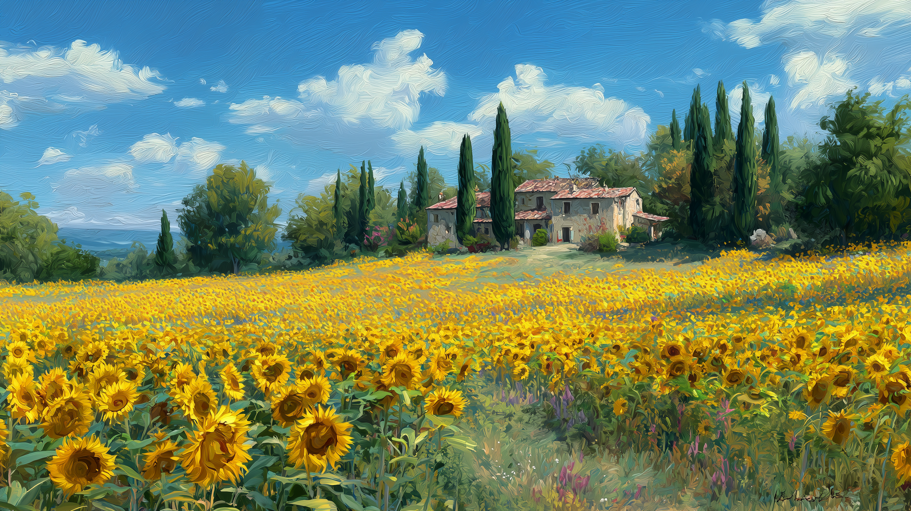 fond d'écran Tournesol pc 2560x1440 téléchargement gratuit