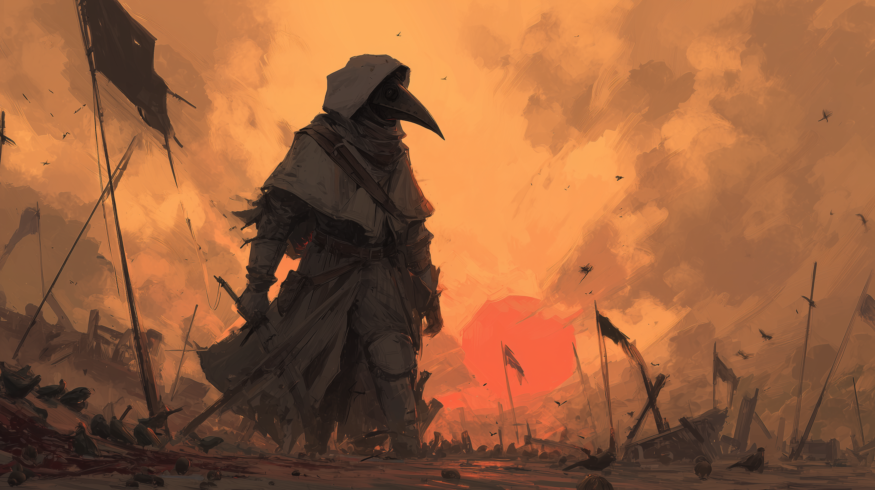 image fond d'écran Plague doctor pc téléchargement gratuit