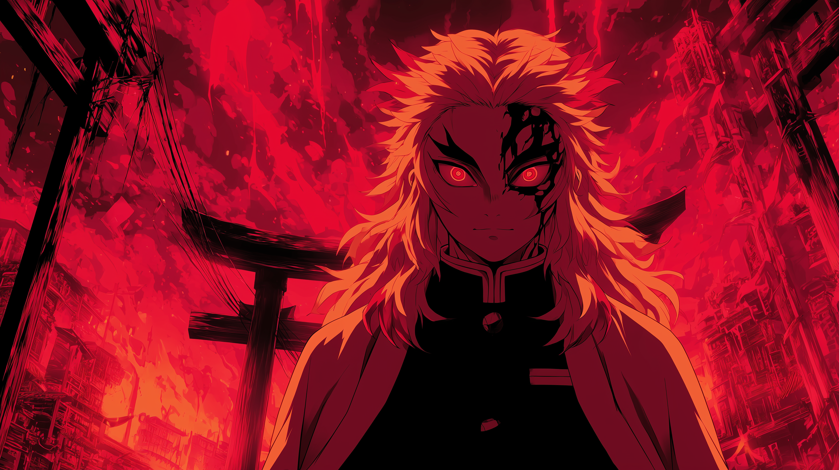 fond d'écran Rengoku Kyoujurou windows 11 téléchargement gratuit