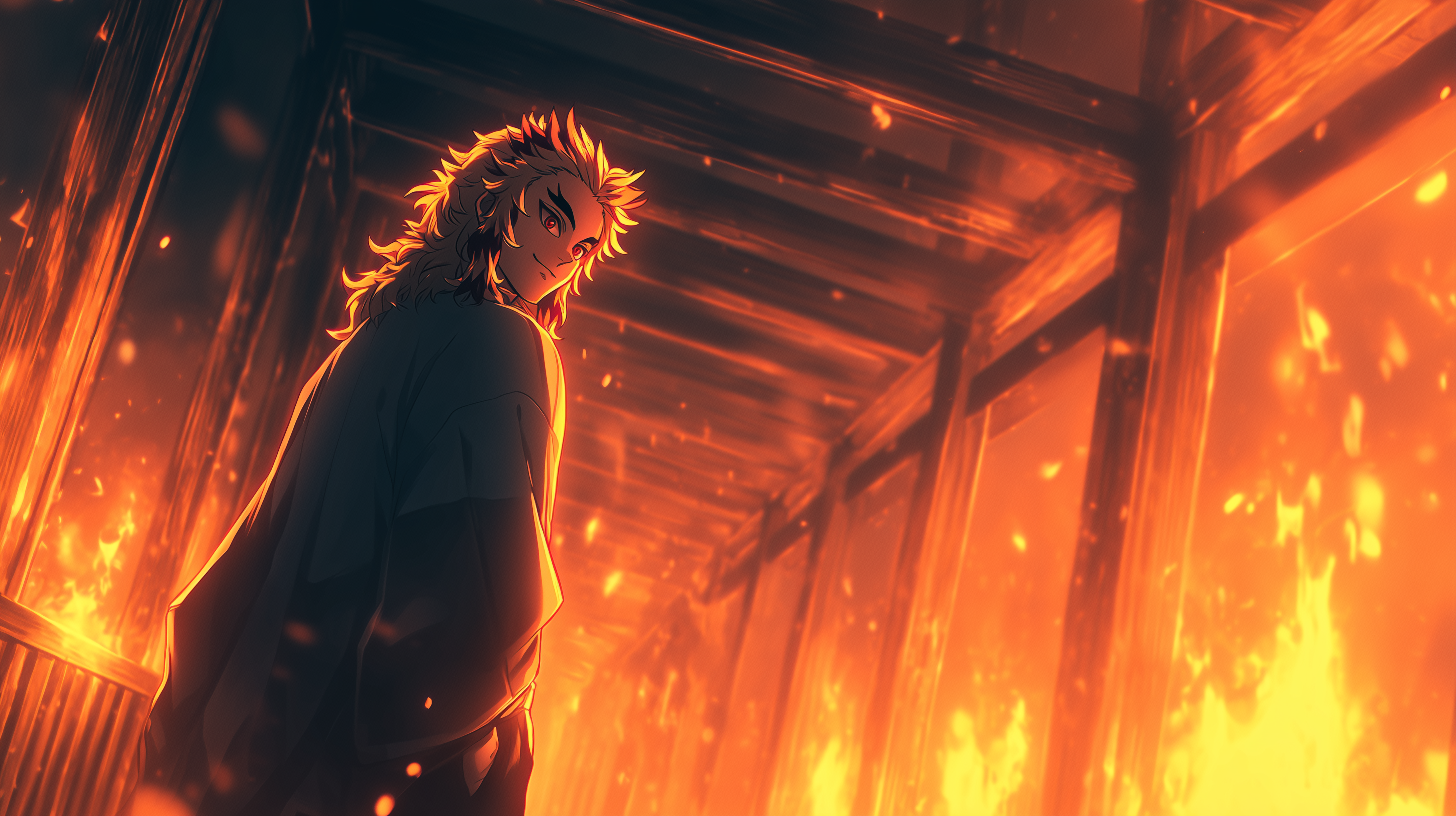 fond d'écran Rengoku Kyoujurou 4k 3840x2160 téléchargement gratuit