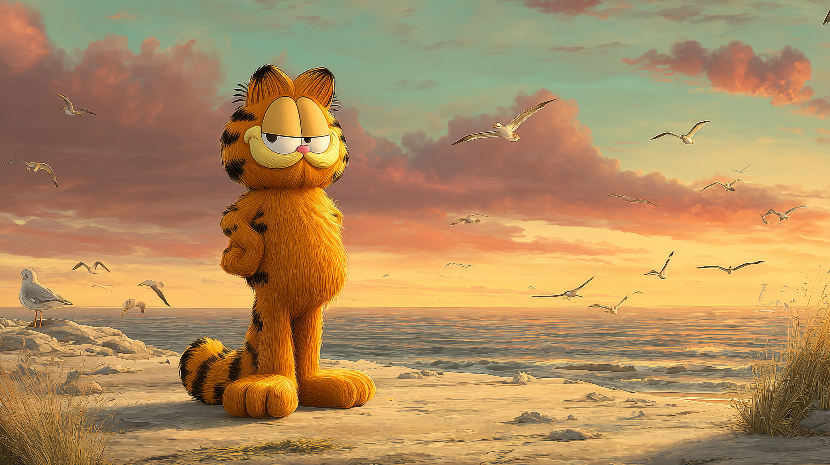 fond d'écran Garfield windows 4k téléchargement gratuit