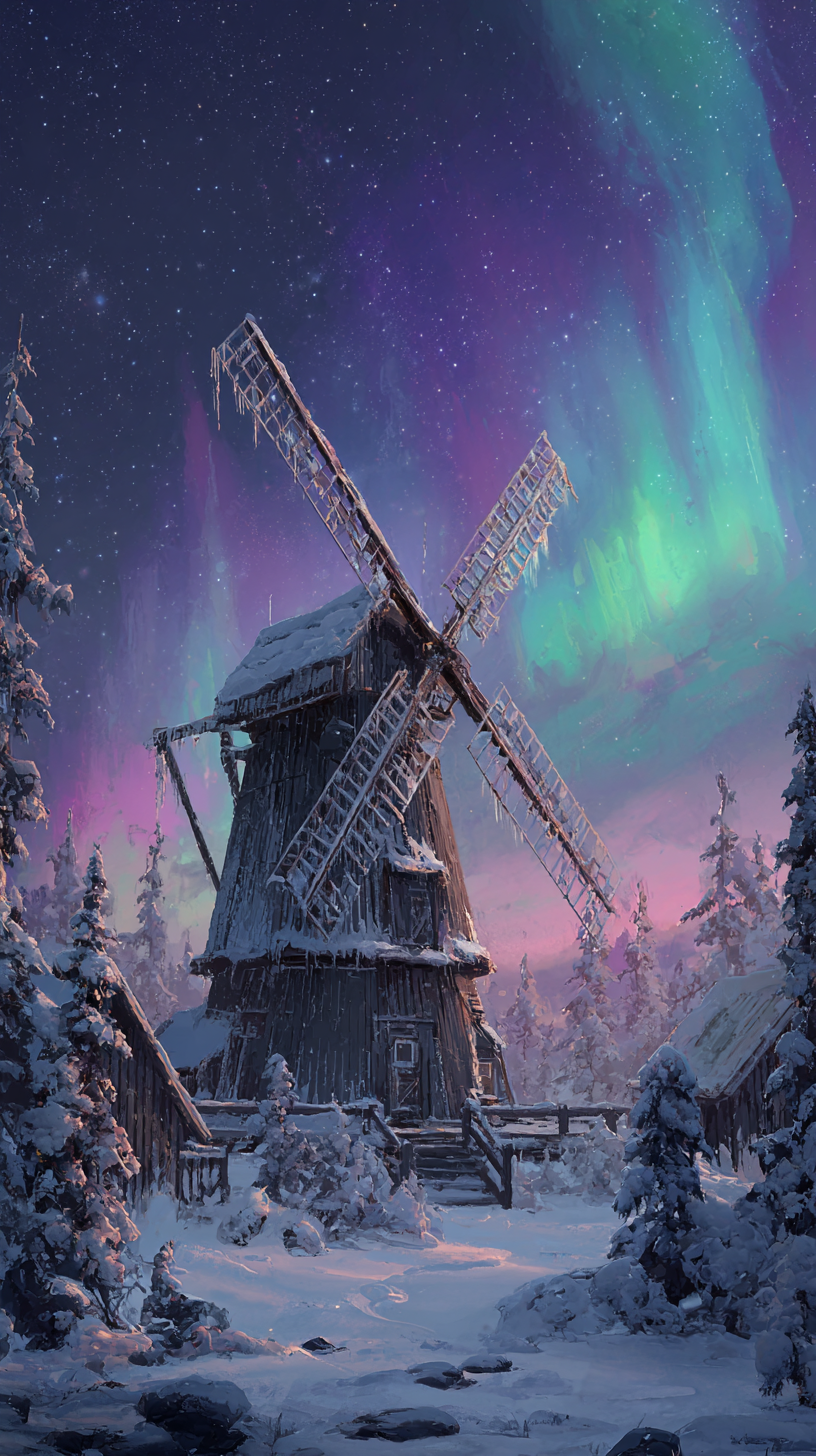 fond d'écran Moulin à vent iphone 7 gratuit