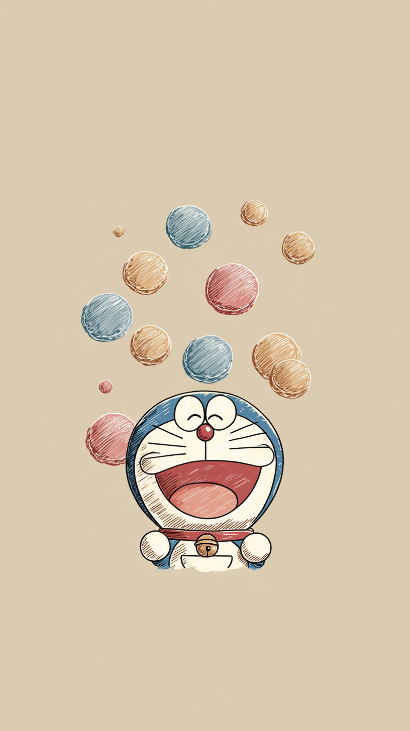 fond d'écran Doraemon android 4k télécharger gratuit