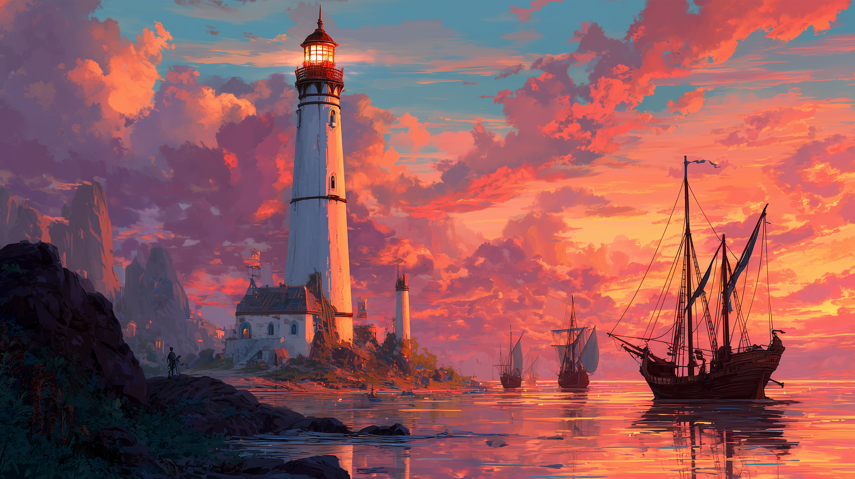 fond d'écran Phare pc hd 1920x1080 téléchargement gratuit