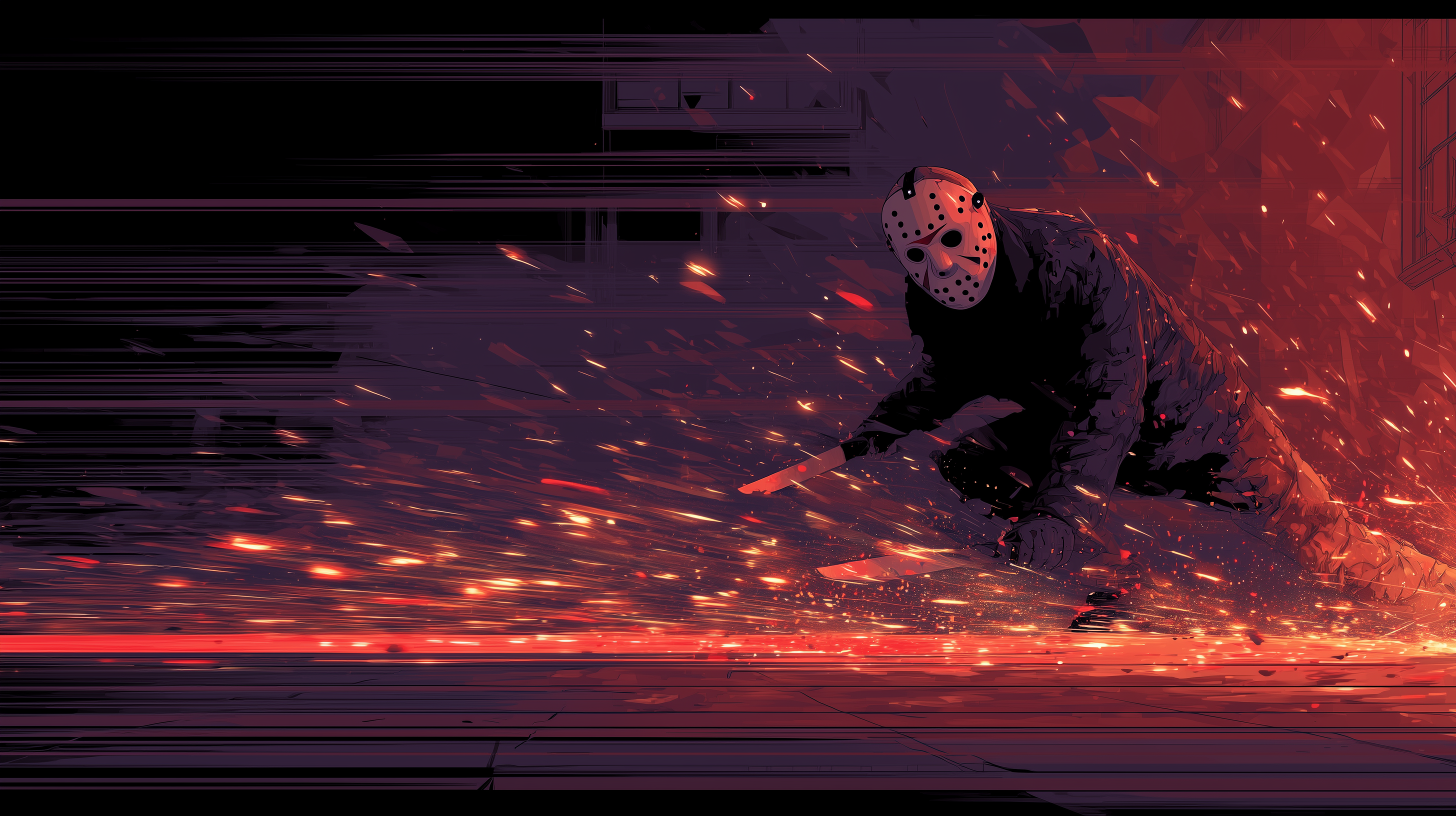 fond d'écran Jason Voorhees pc 4k 1920x1080 téléchargement gratuit