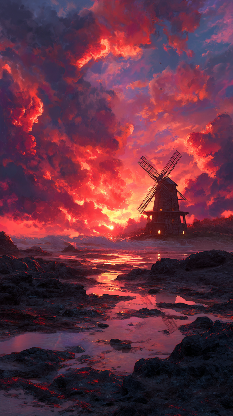 fond d'écran Moulin à vent iphone 7 gratuit