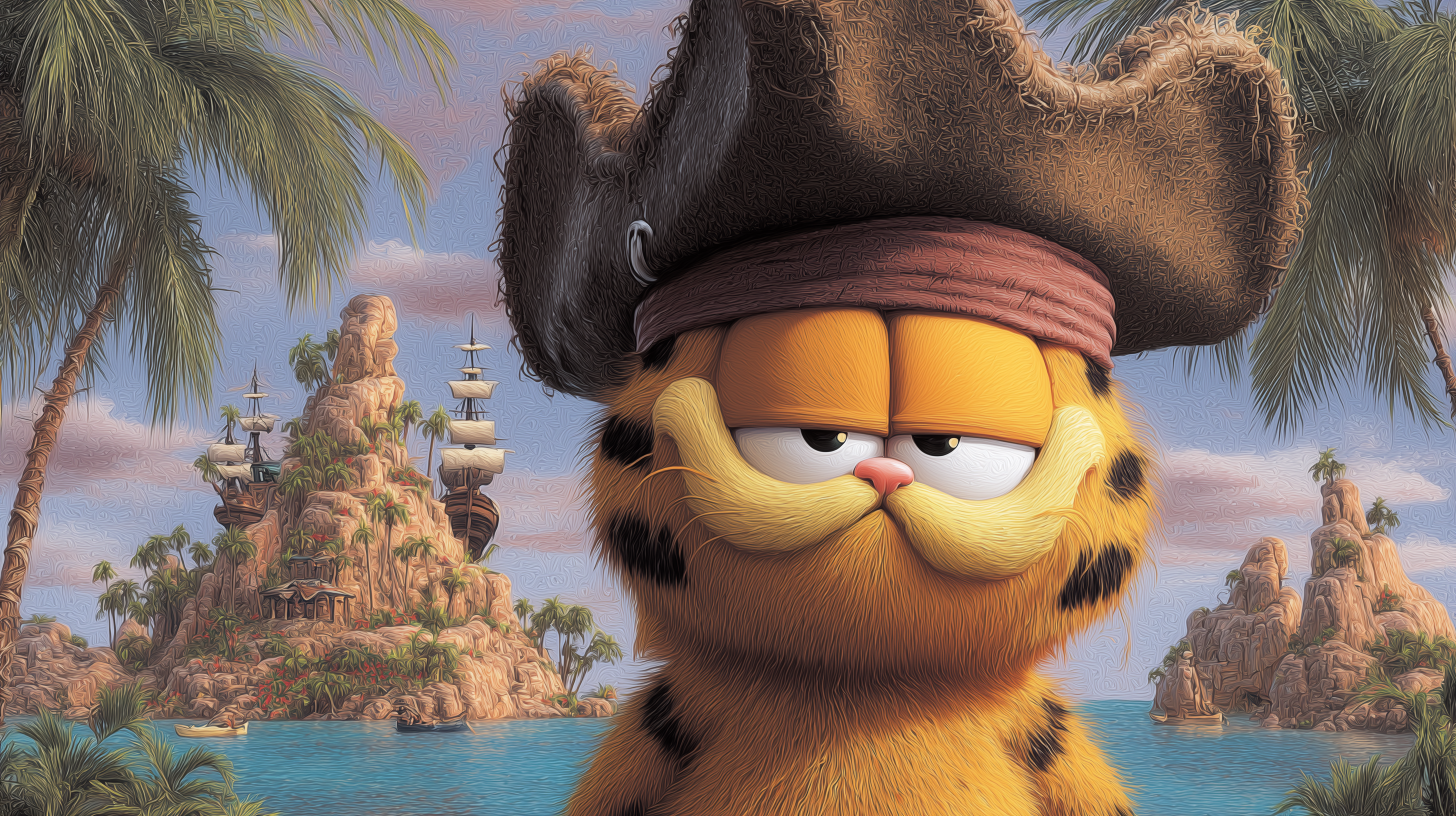 fond d'écran Garfield 4k 1920x1080 téléchargement gratuit