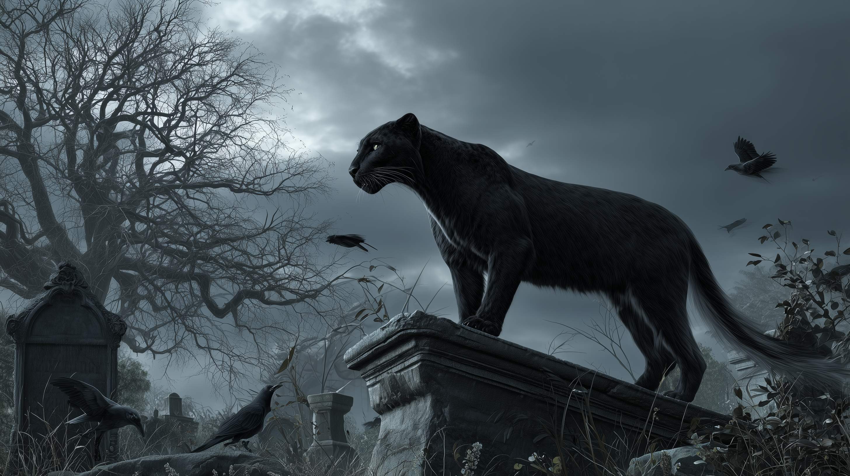 fond d'écran Panthère Noire 5k téléchargement gratuit