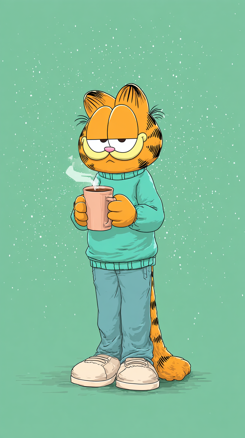 fond d'écran Garfield téléphone Asus télécharger gratuit