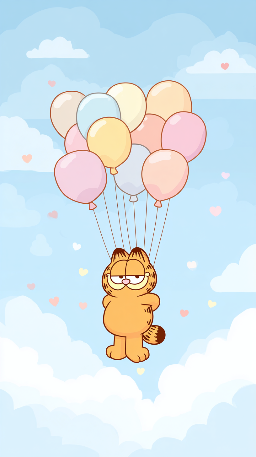 fond d'écran Garfield téléphone Huawei gratuit