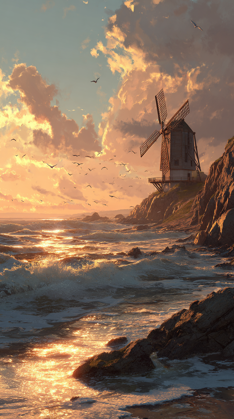 fond d'écran Moulin à vent pour tablette android gratuit télécharger gratuit