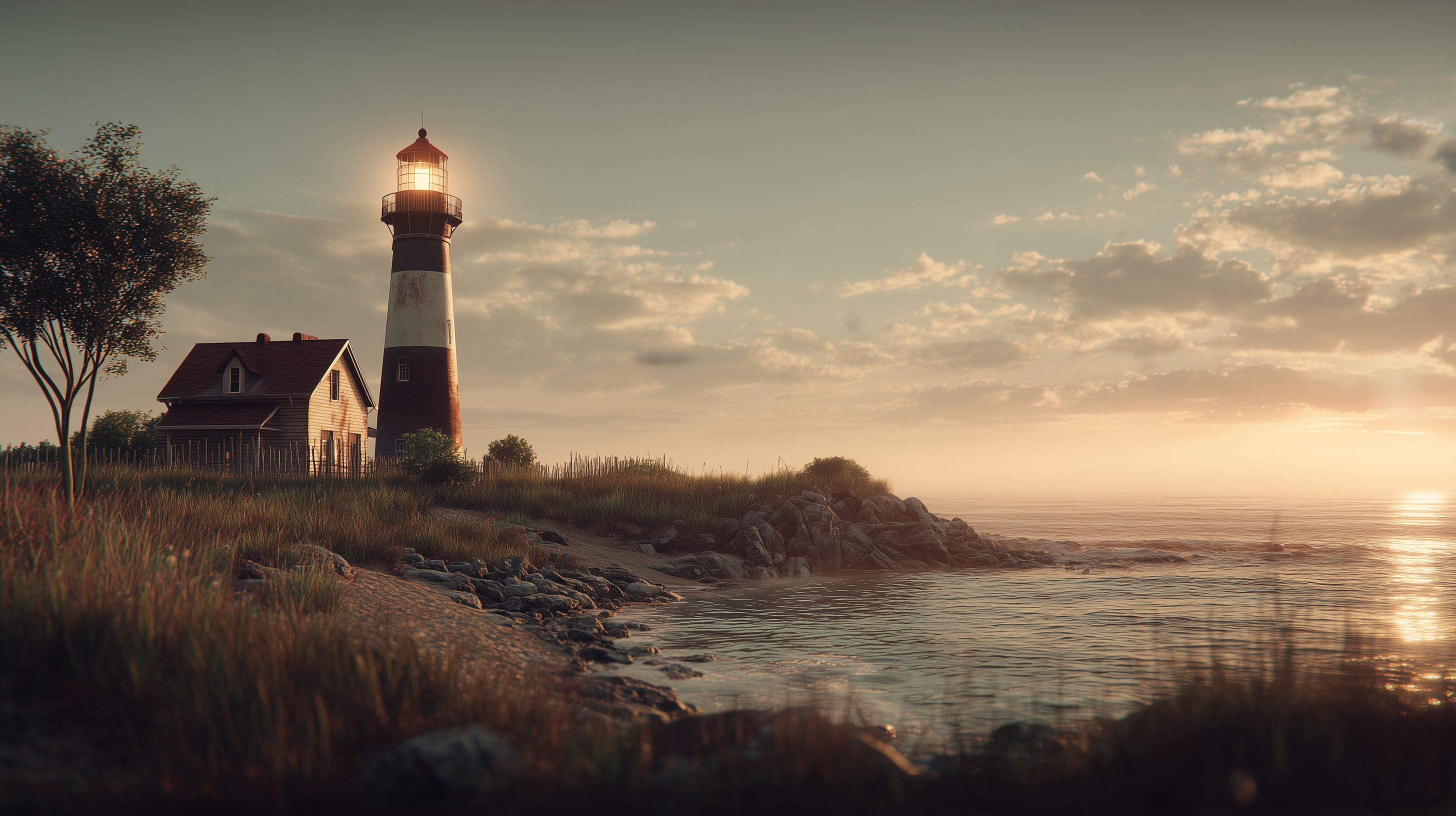 fond d'écran Phare hp windows 11 téléchargement gratuit