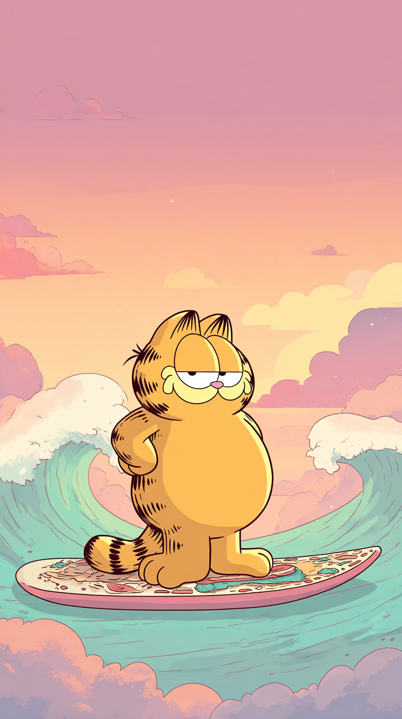 fond d'écran Garfield iphone x gratuit