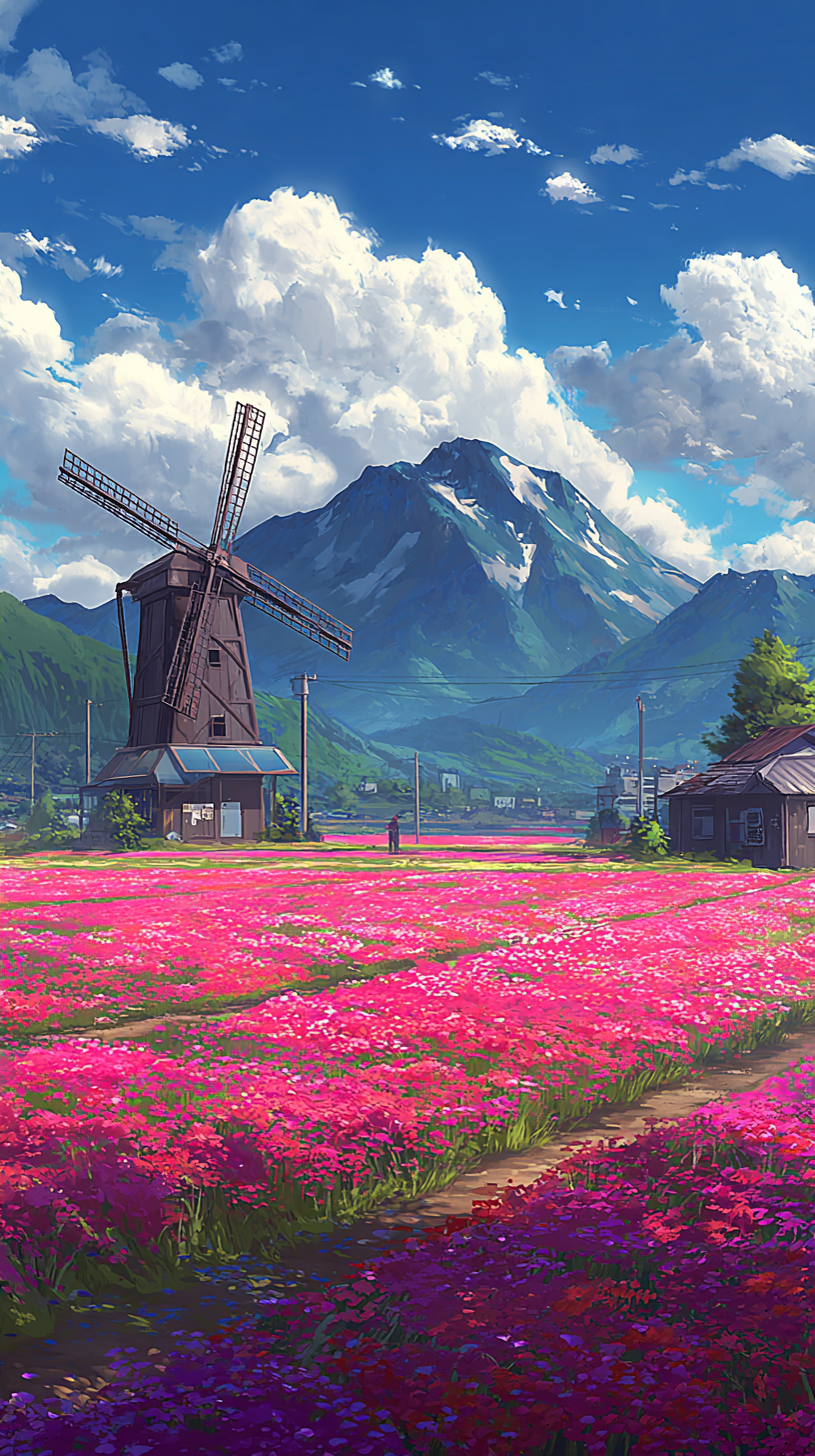 fond d'écran Moulin à vent téléphone Asus gratuit