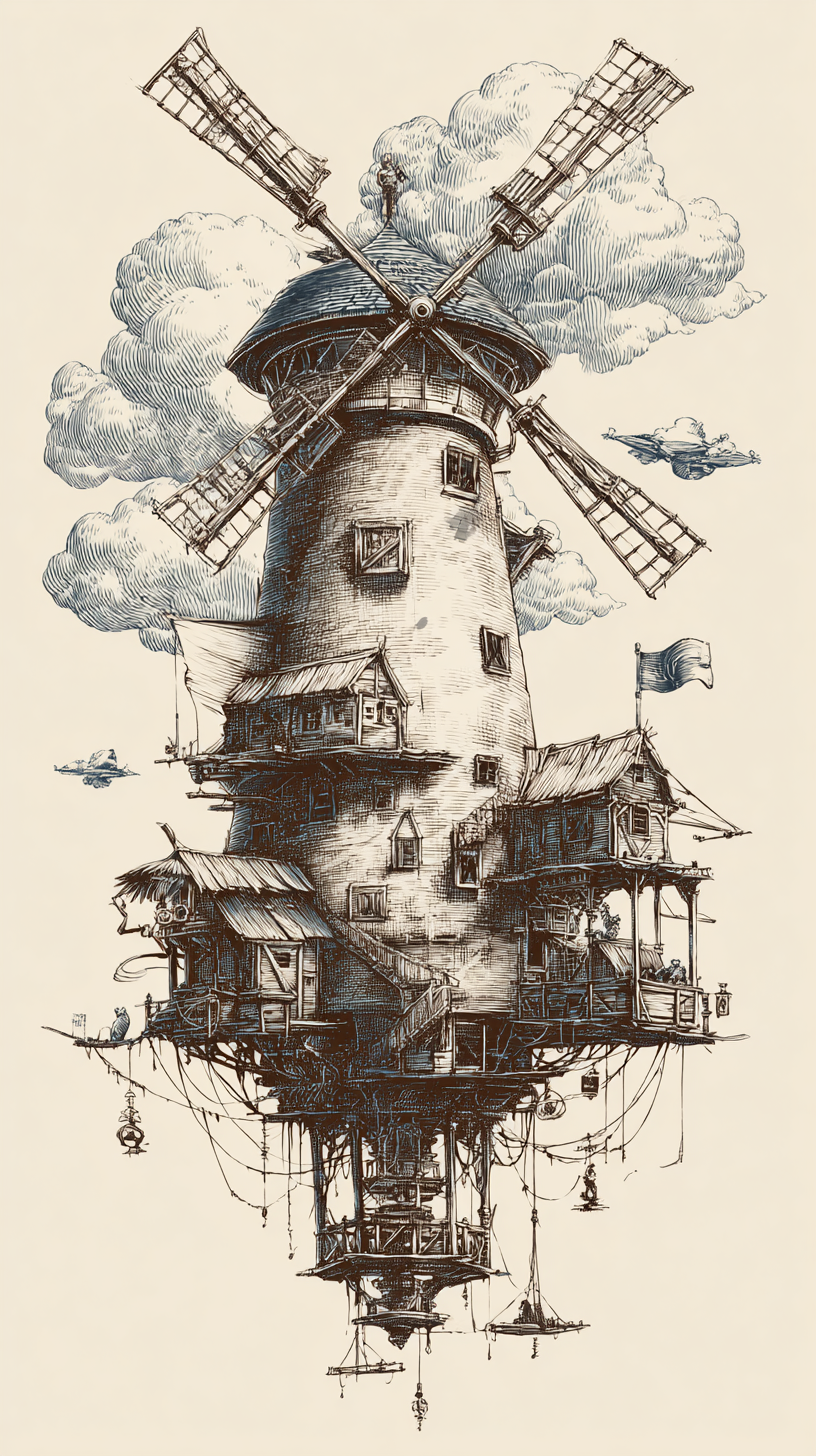 fond d'écran Moulin à vent iphone x gratuit