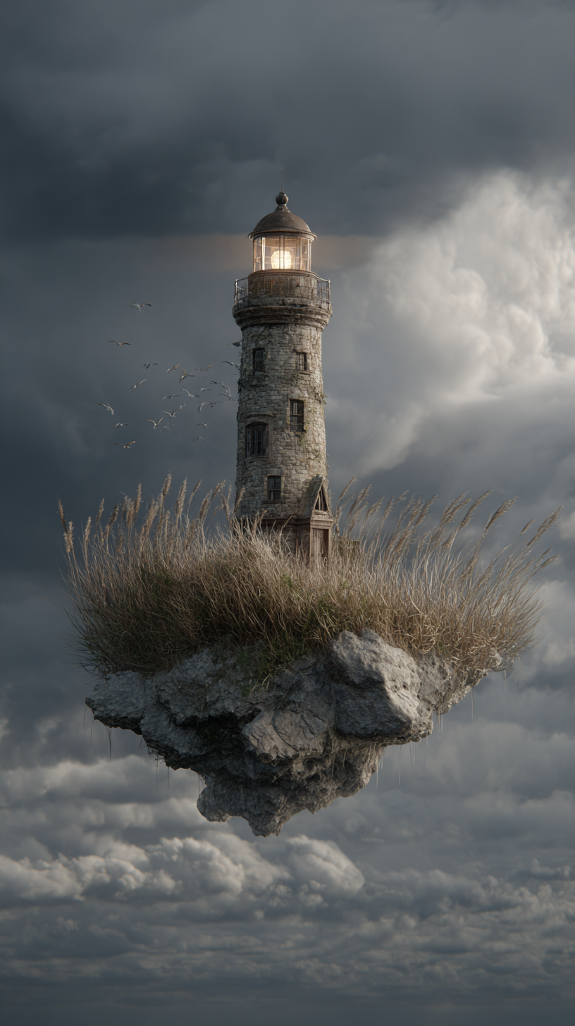 fond d'écran île volante téléphone Realme gratuit