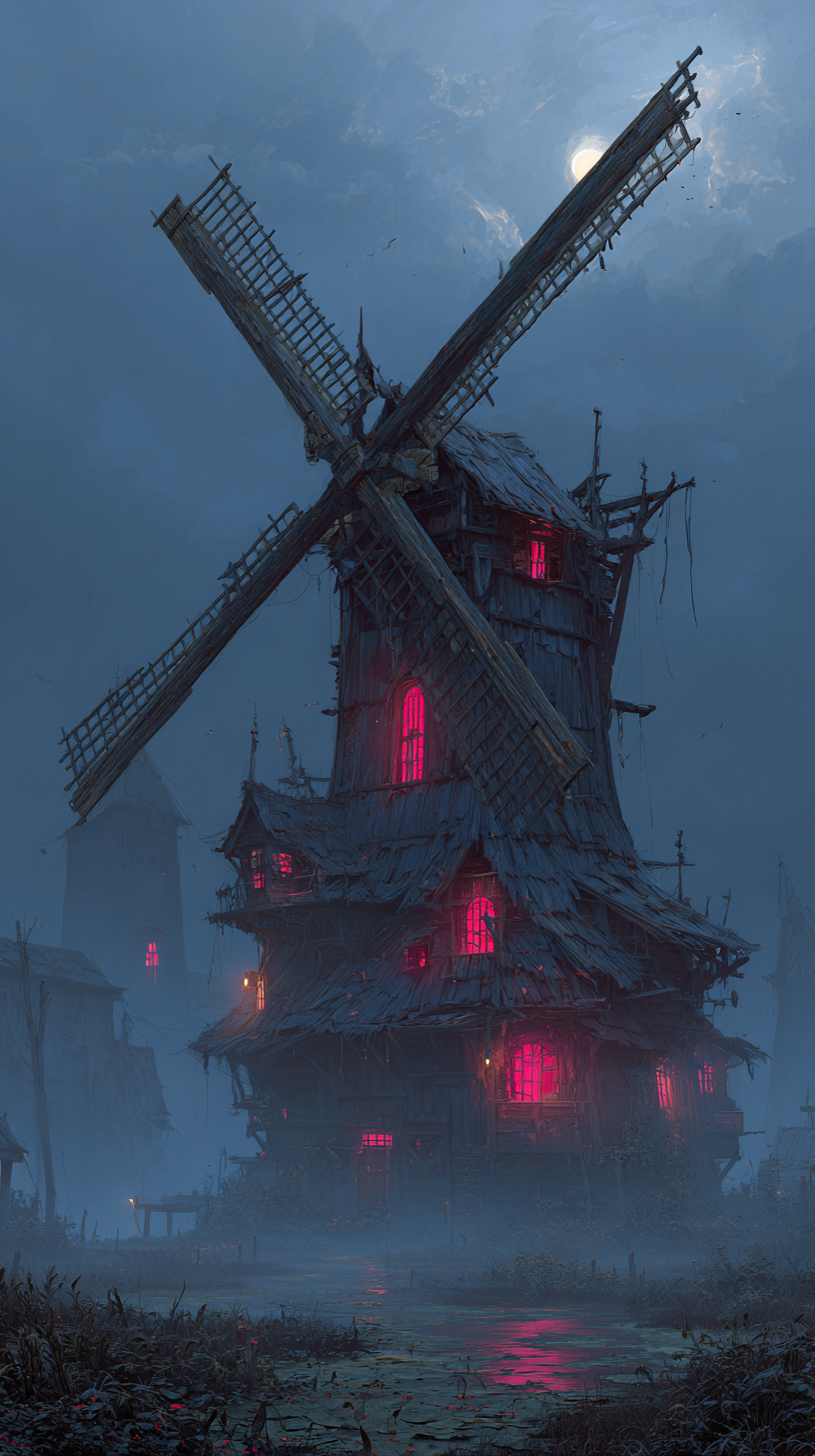 fond d'écran Moulin à vent iphone 4k télécharger gratuit