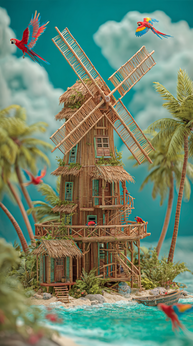 fond d'écran Moulin à vent téléphone Huawei gratuit