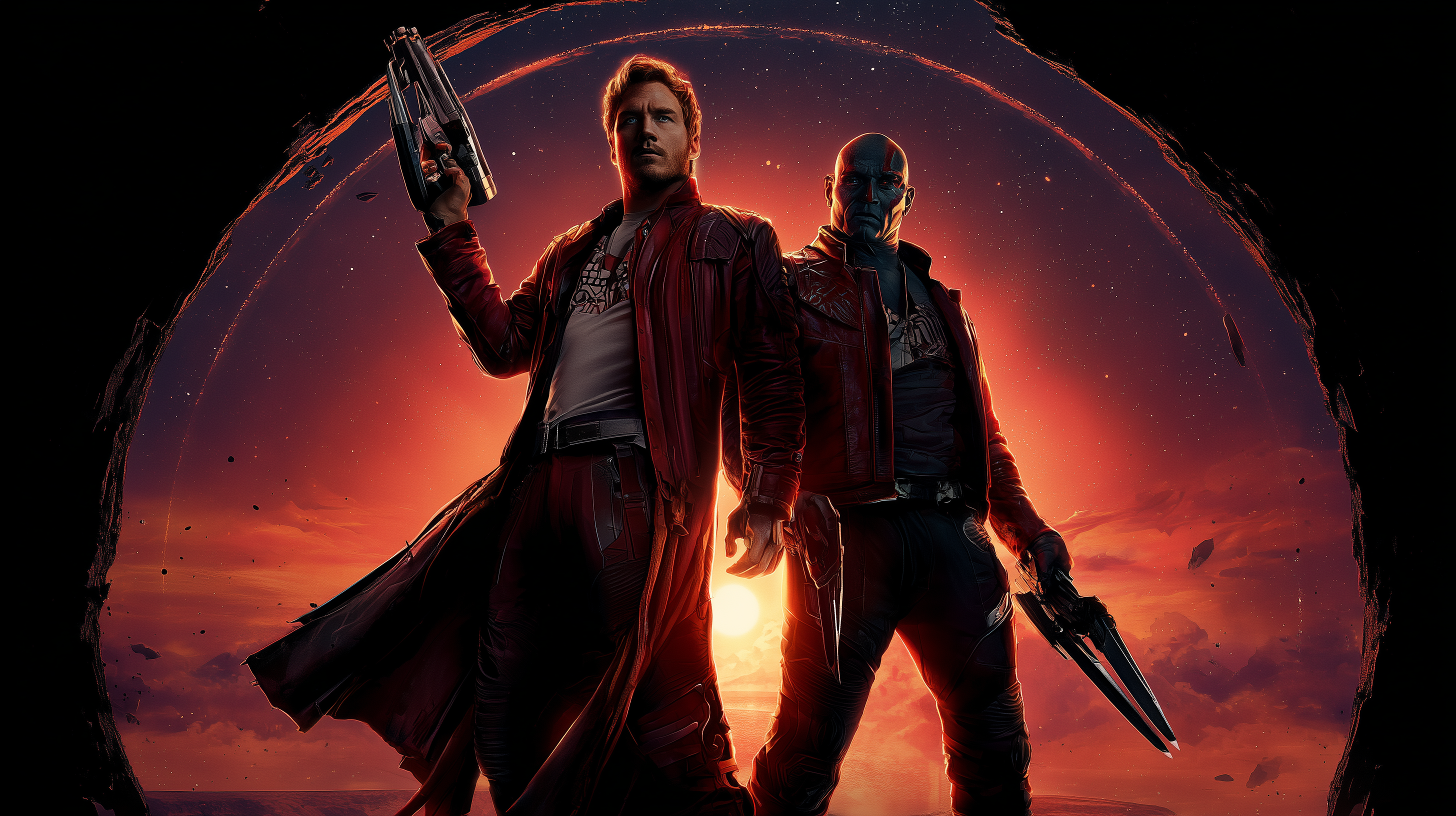 fond d'écran Star Lord pour mac 4k téléchargement gratuit