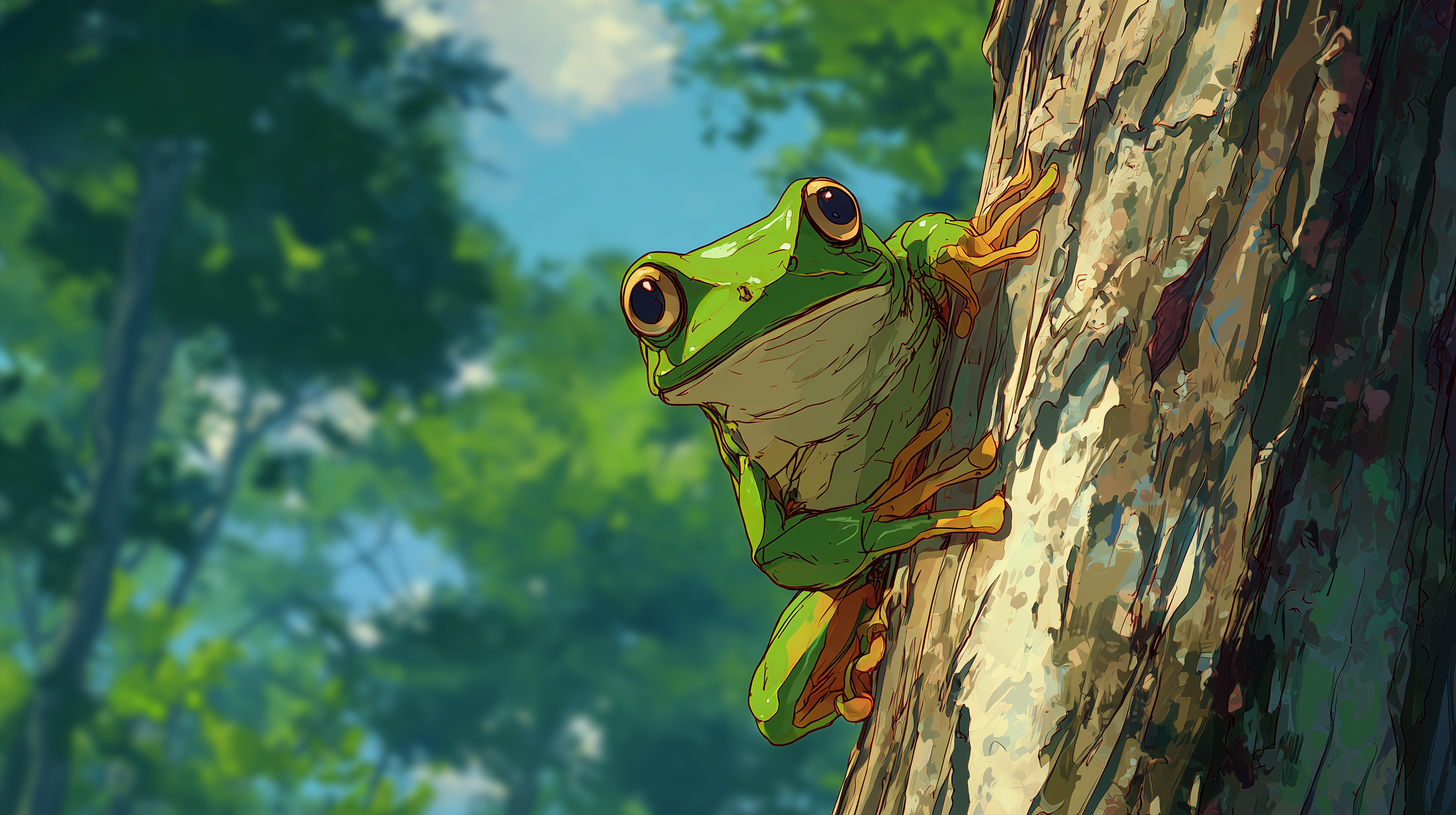 fond d'écran Grenouille windows 10 1920x1080 téléchargement gratuit