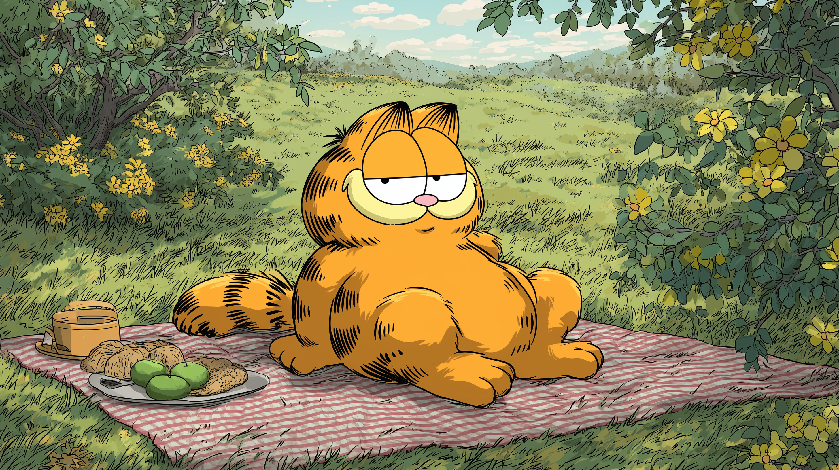 fond d'écran Garfield mac 1920x1080 téléchargement gratuit