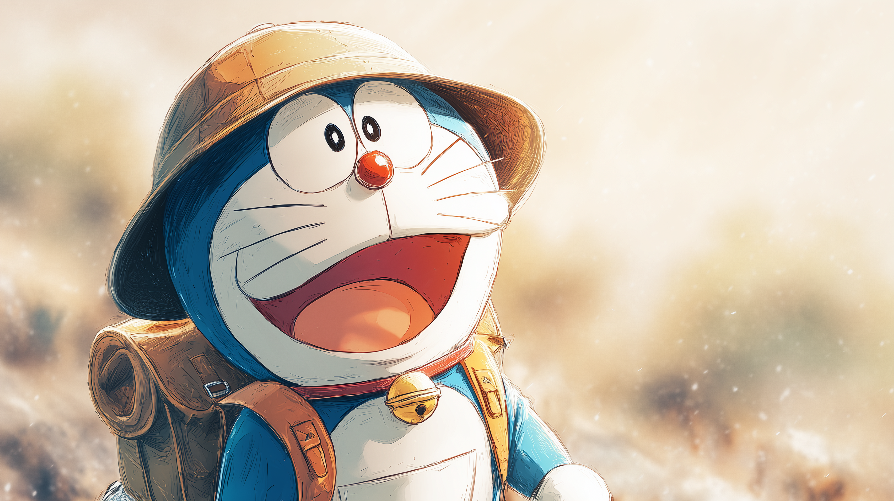 fond d'écran Doraemon 3840 x 1080 téléchargement gratuit