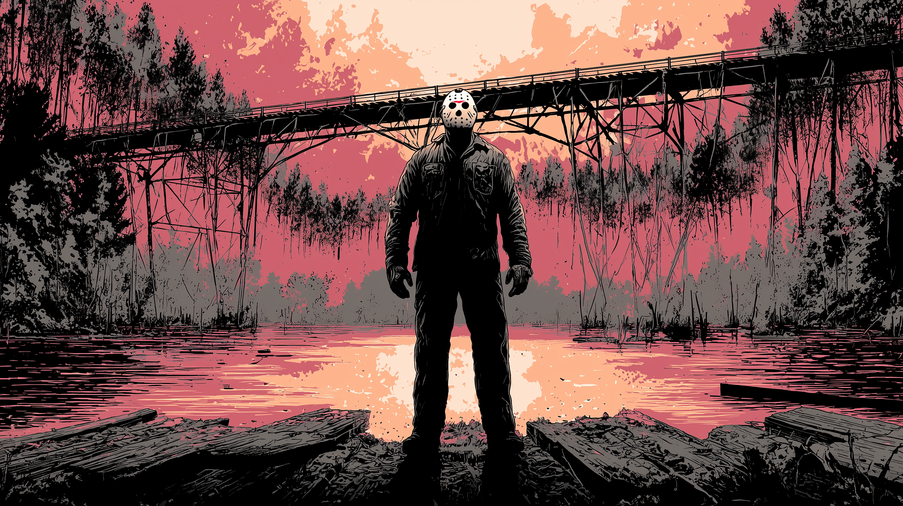 fond d'écran Jason Voorhees windows 11 gratuit téléchargement gratuit