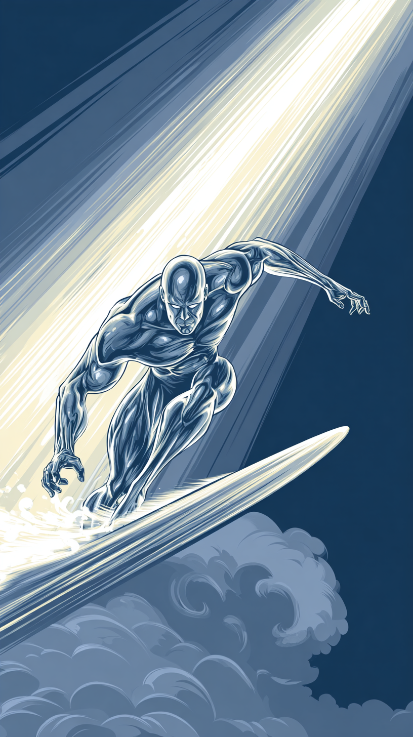 fond d'écran Silver Surfer iphone xr gratuit